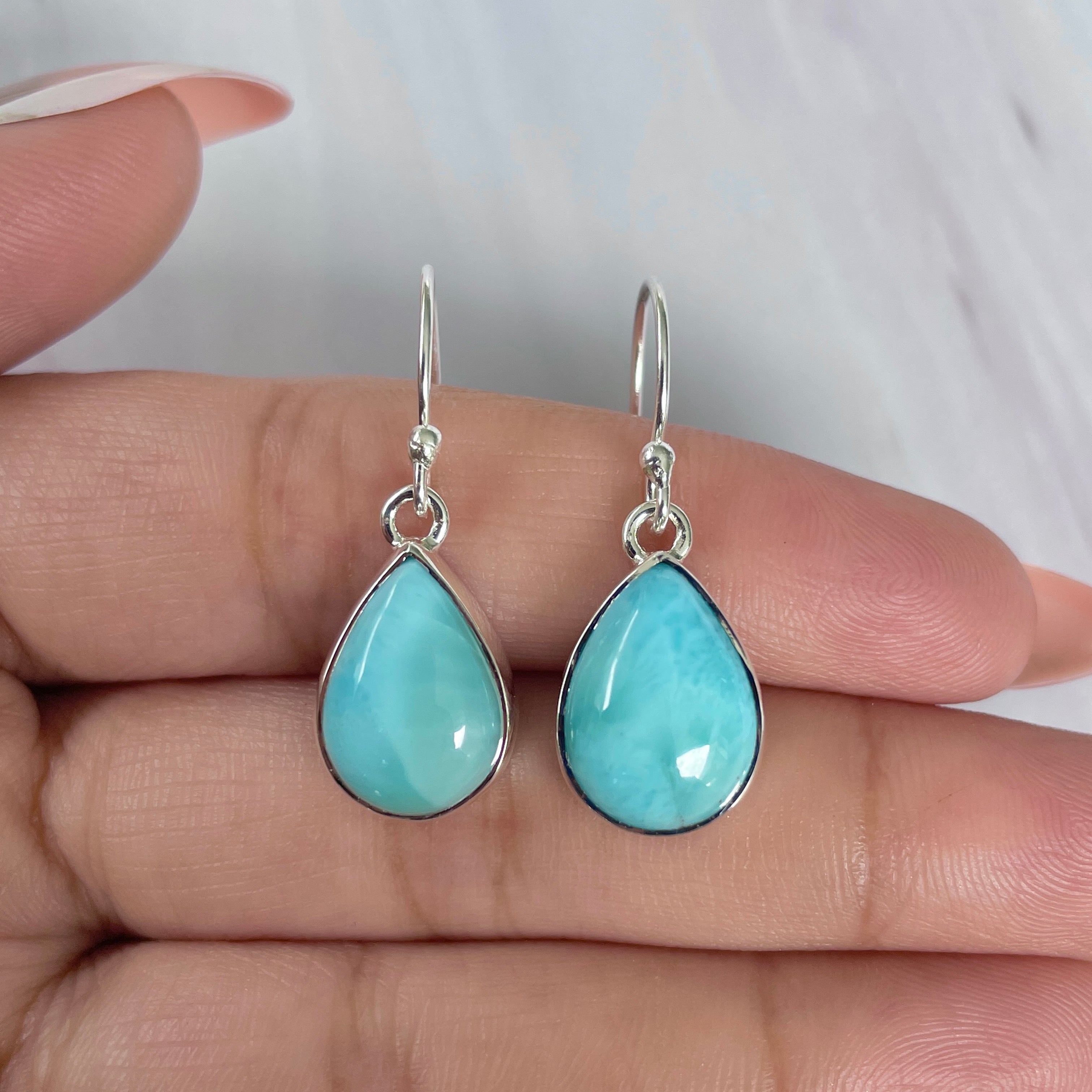 Larimar Earring-(LAR-E-2016.)