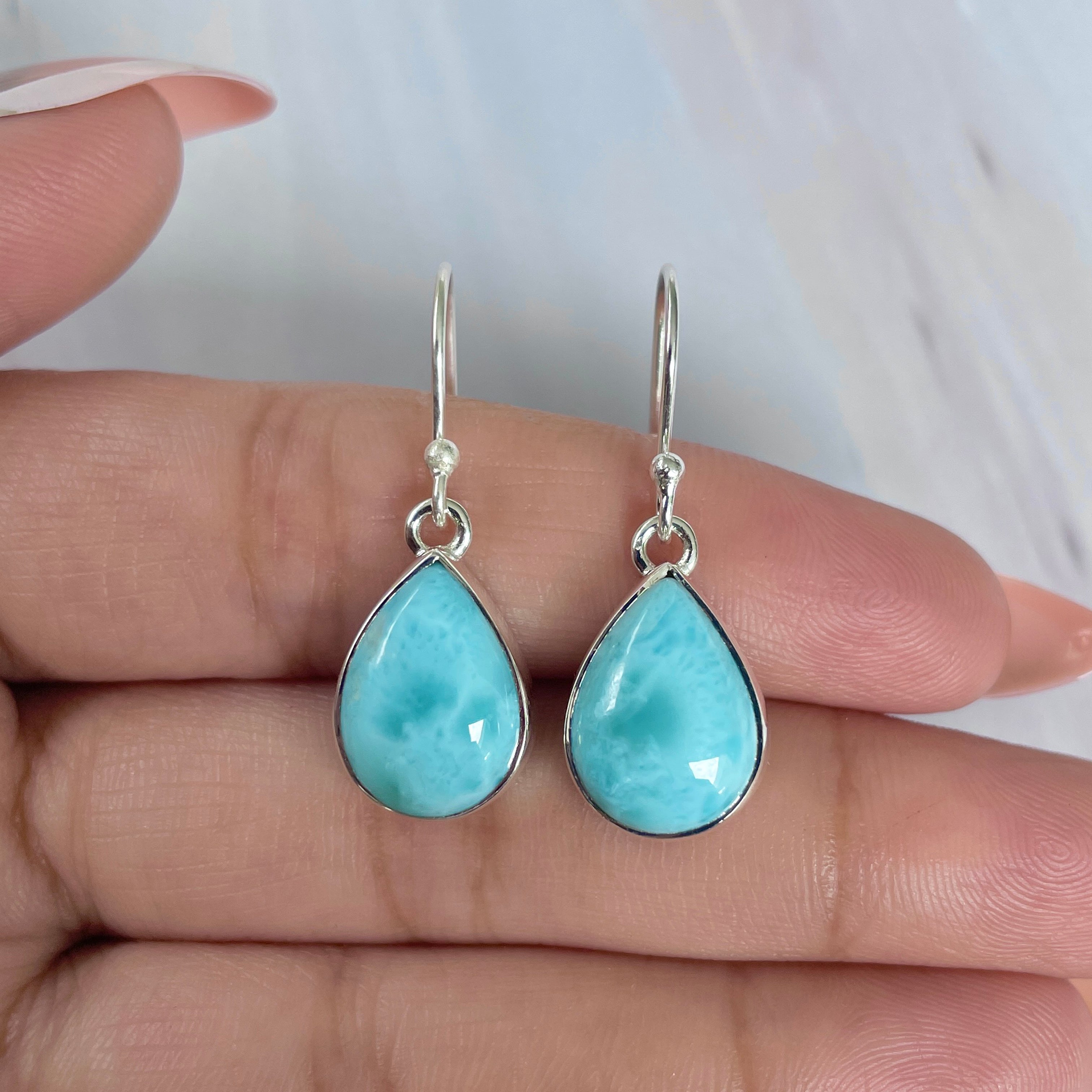 Larimar Earring-(LAR-E-2017.)