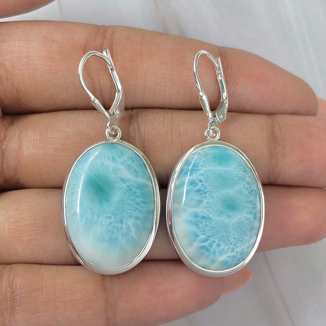 Larimar Earring-(LAR-E-202.)