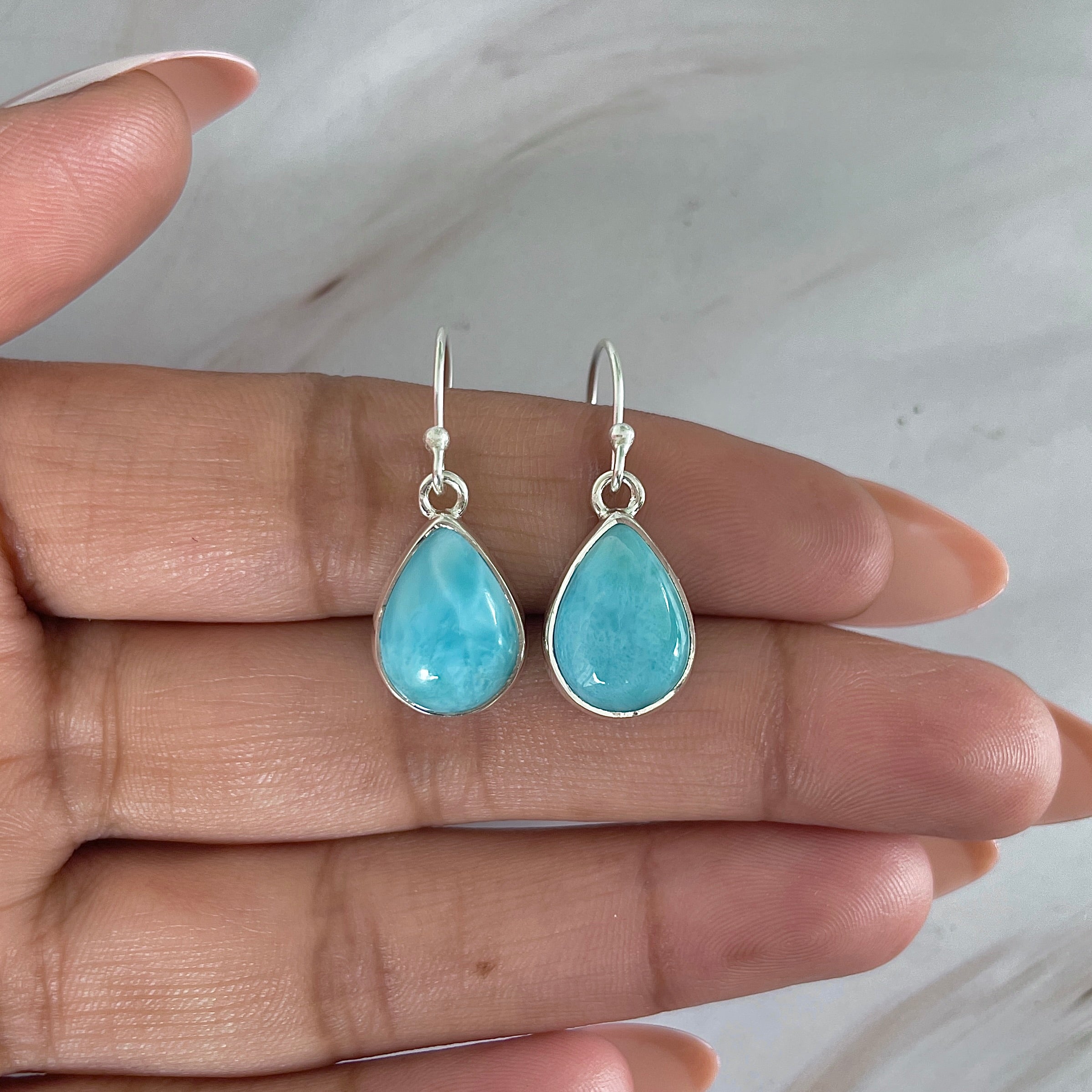 Larimar Earring-(LAR-E-2027.)