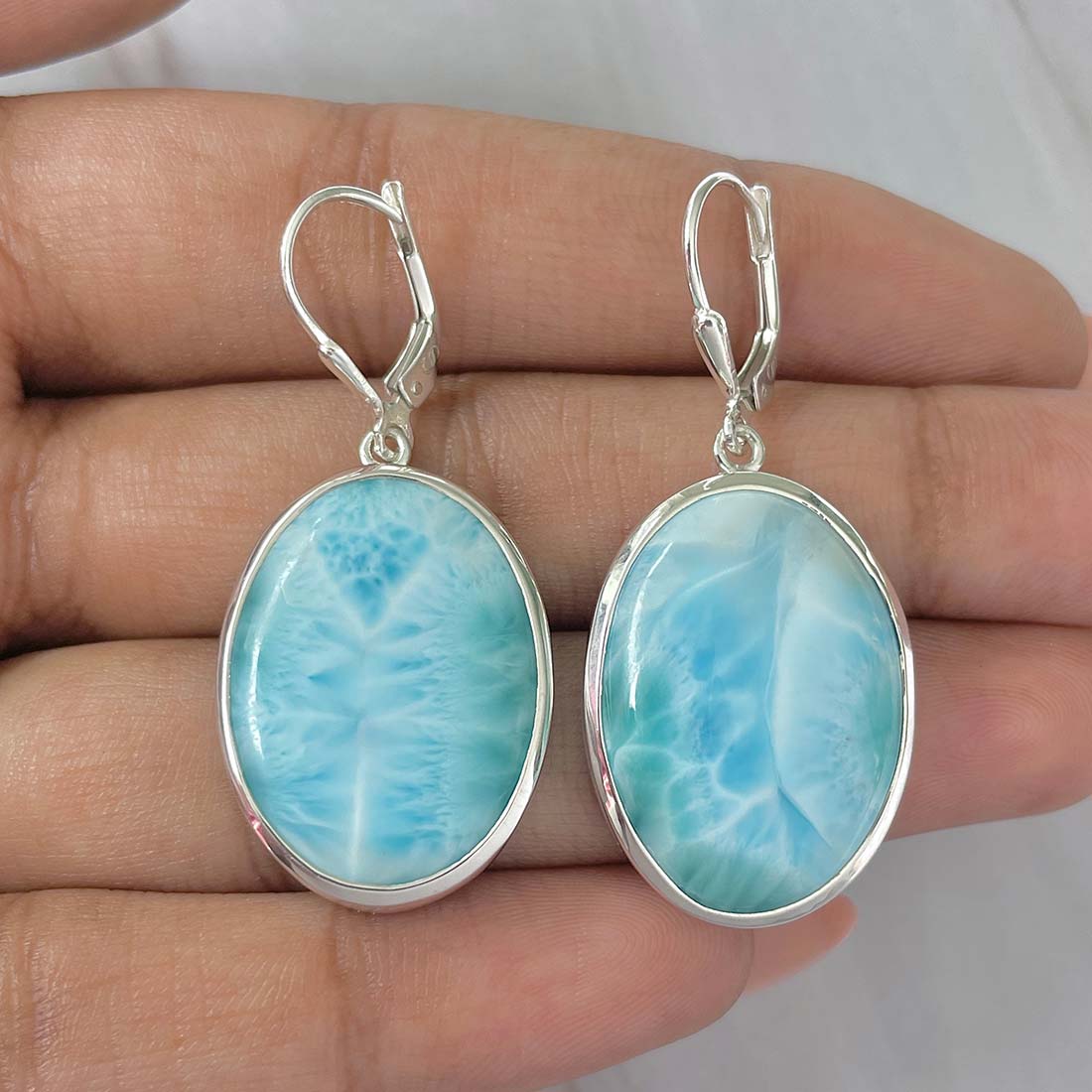 Larimar Earring-(LAR-E-203.)