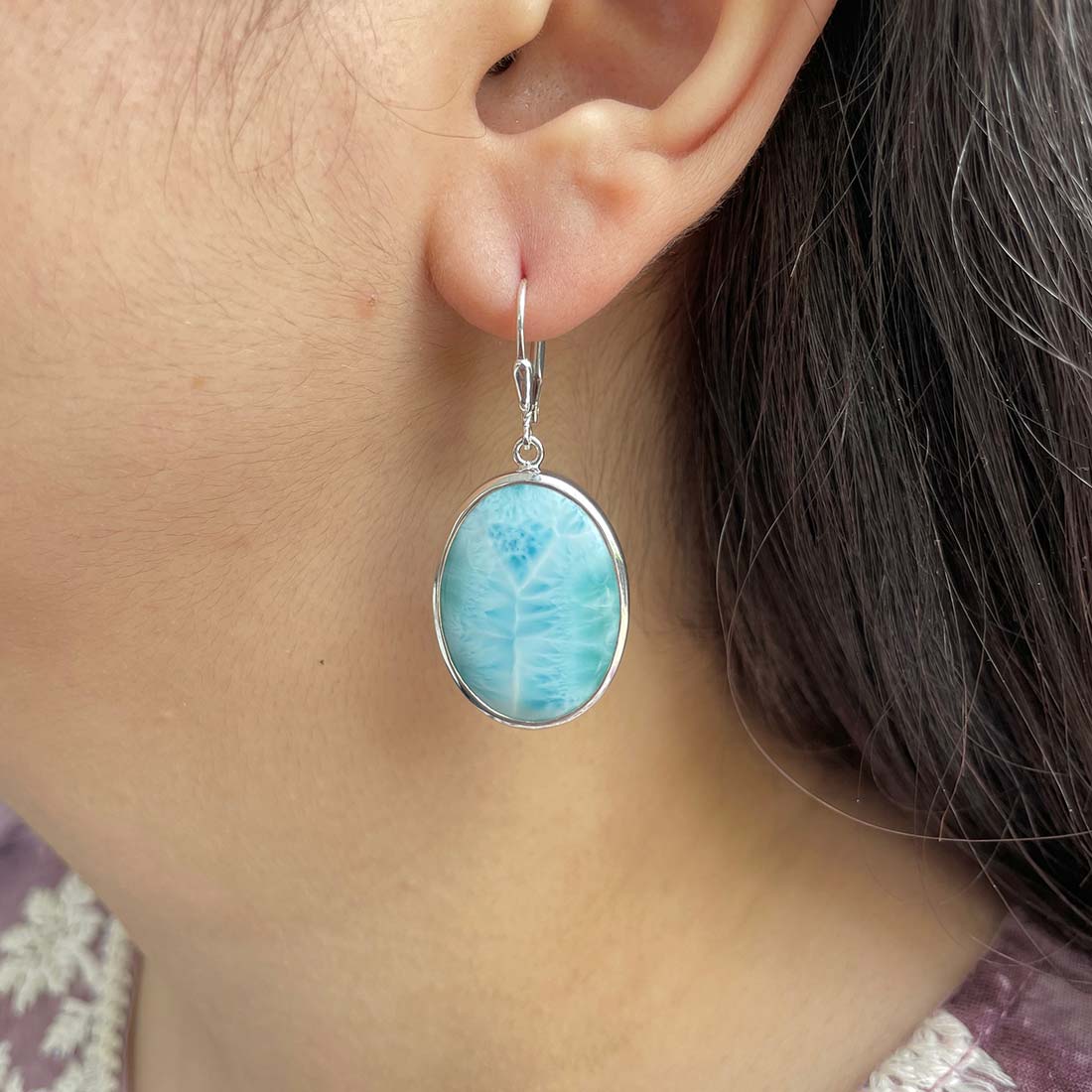 Larimar Earring-(LAR-E-203.)