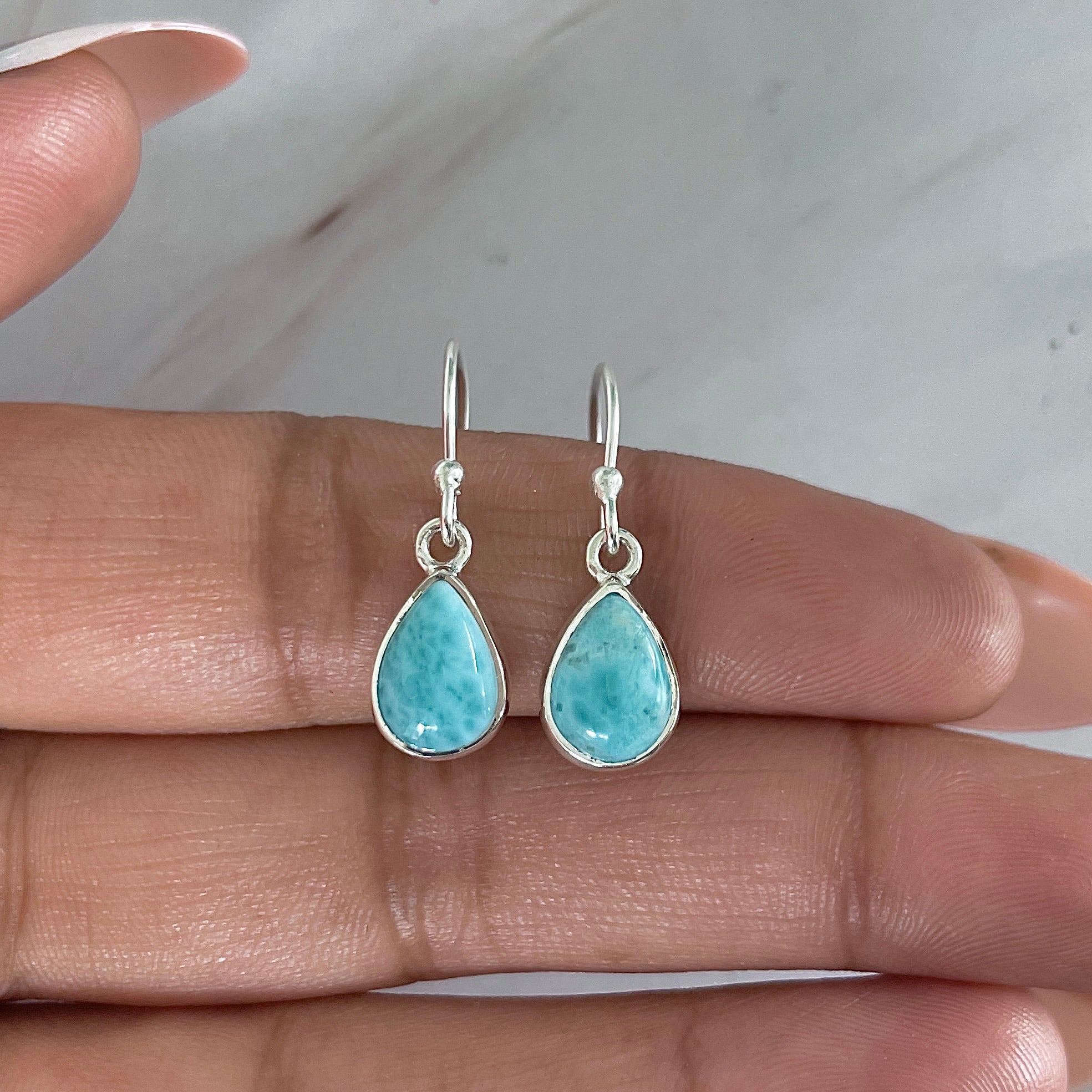 Larimar Earring-(LAR-E-2038.)