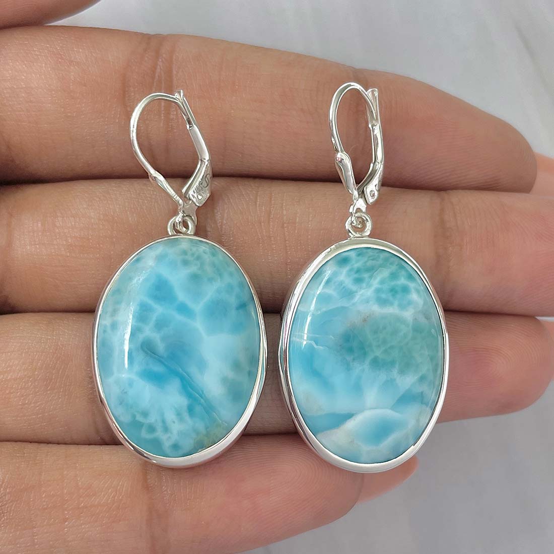 Larimar Earring-(LAR-E-204.)