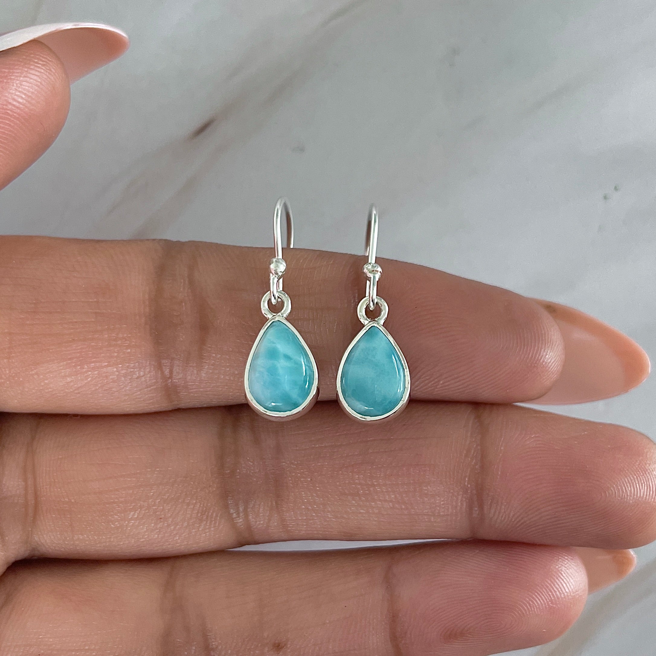 Larimar Earring-(LAR-E-2044.)