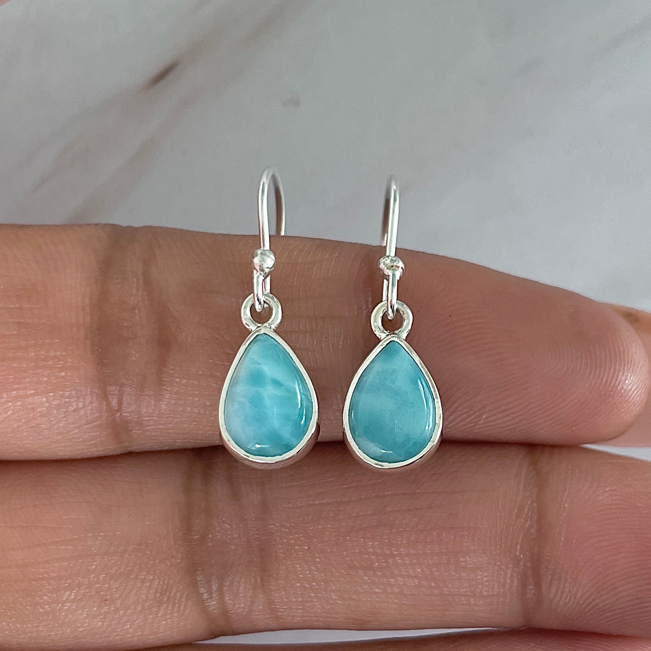 Larimar Earring-(LAR-E-2044.)