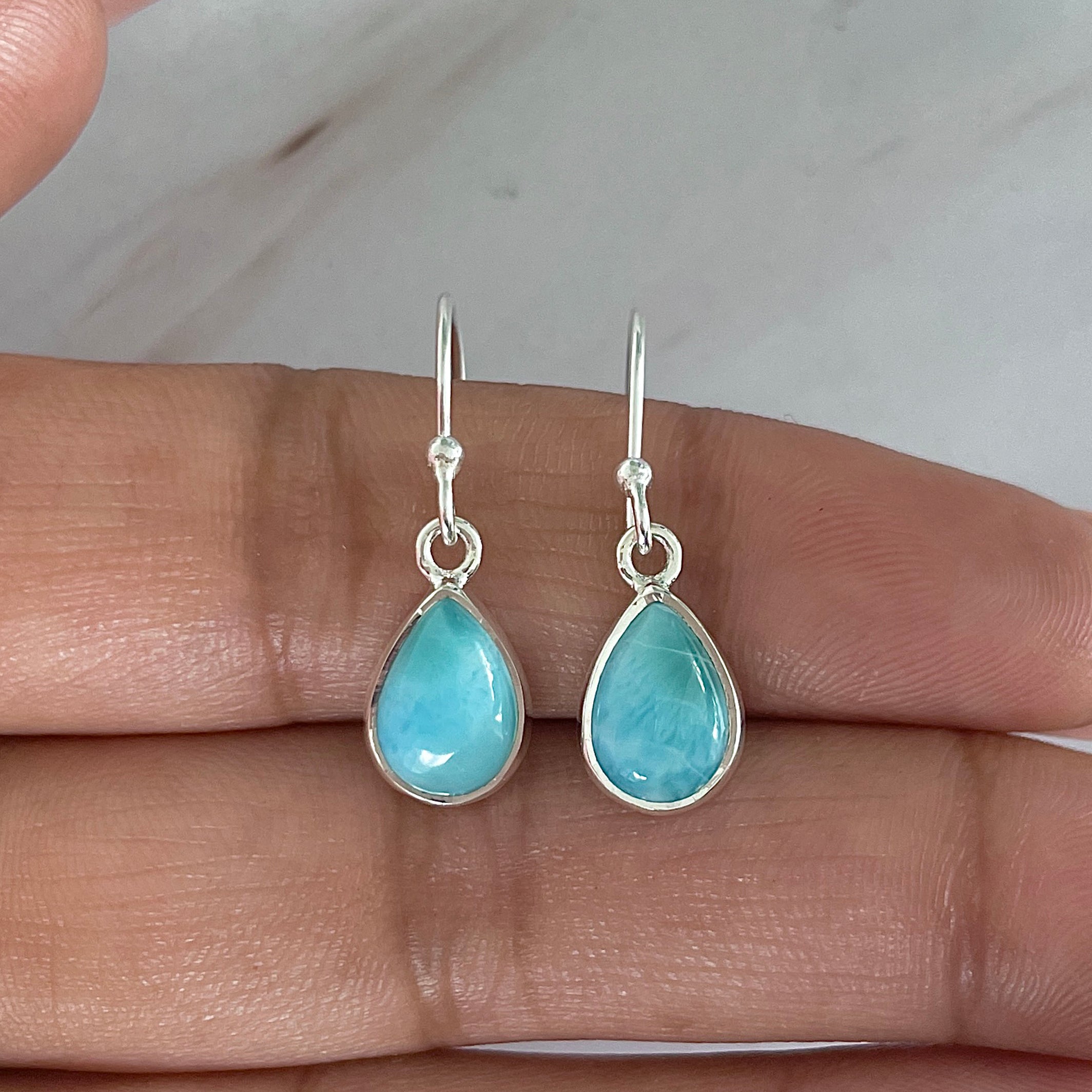 Larimar Earring-(LAR-E-2045.)