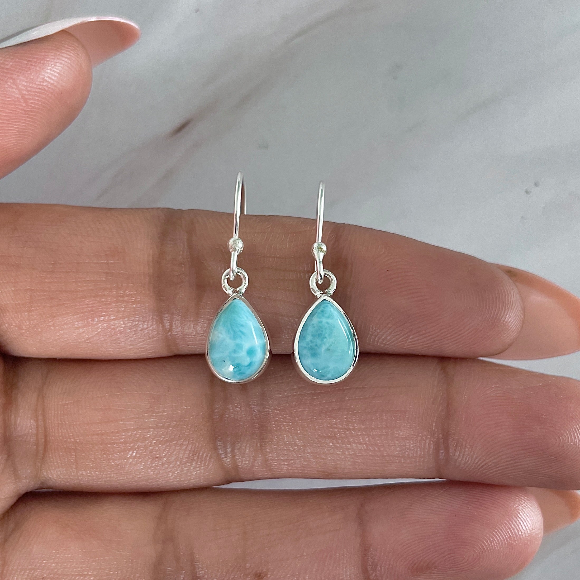 Larimar Earring-(LAR-E-2046.)