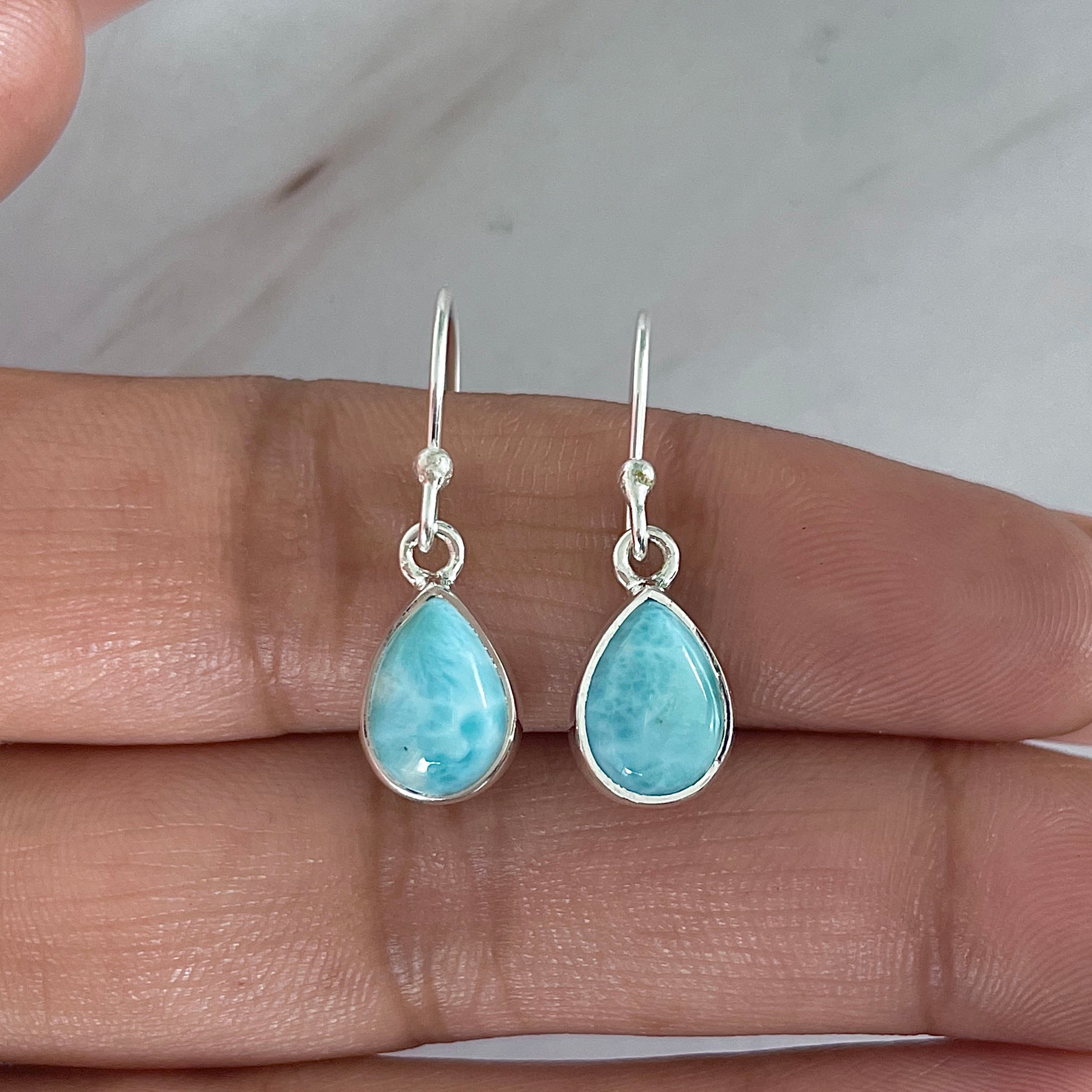 Larimar Earring-(LAR-E-2046.)