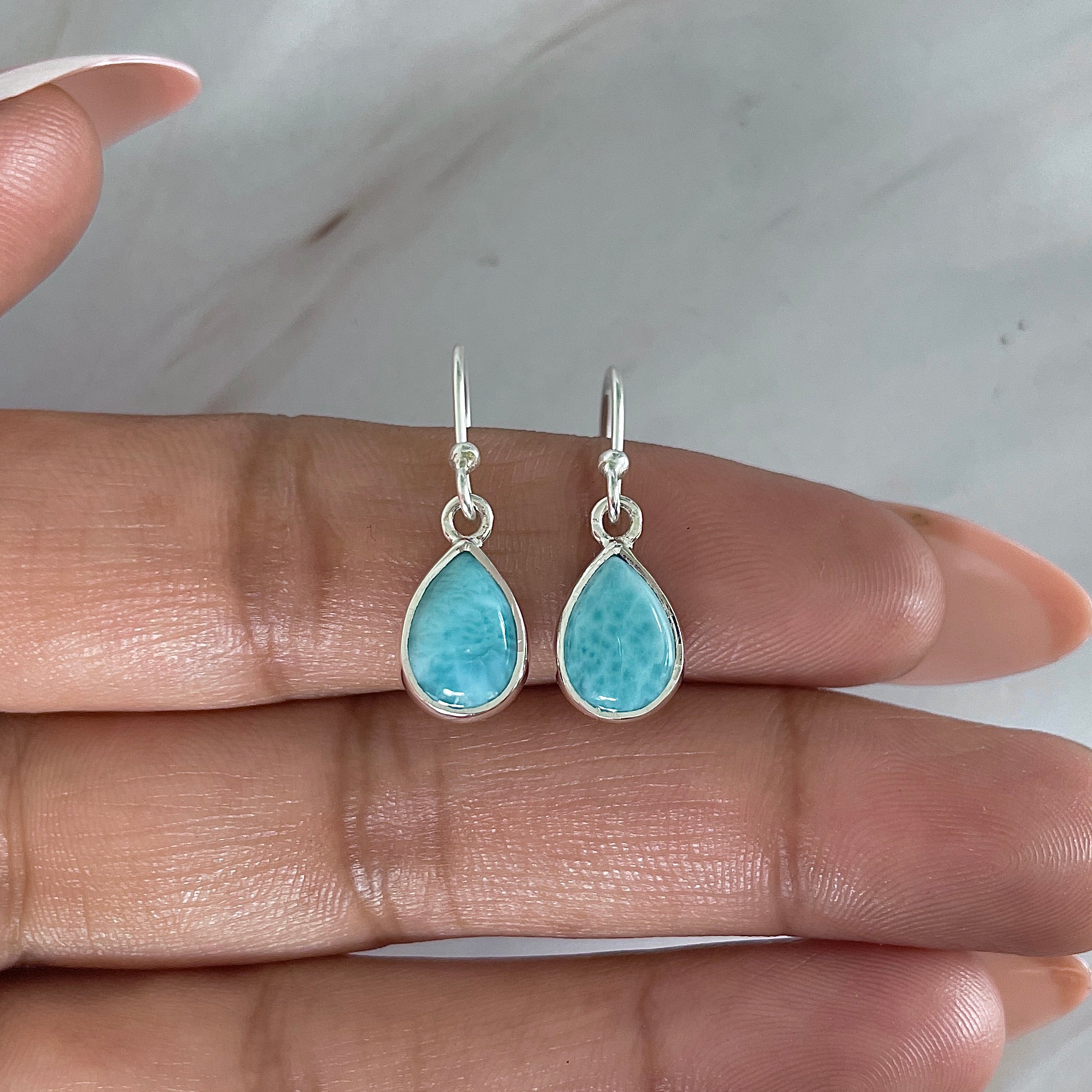 Larimar Earring-(LAR-E-2047.)