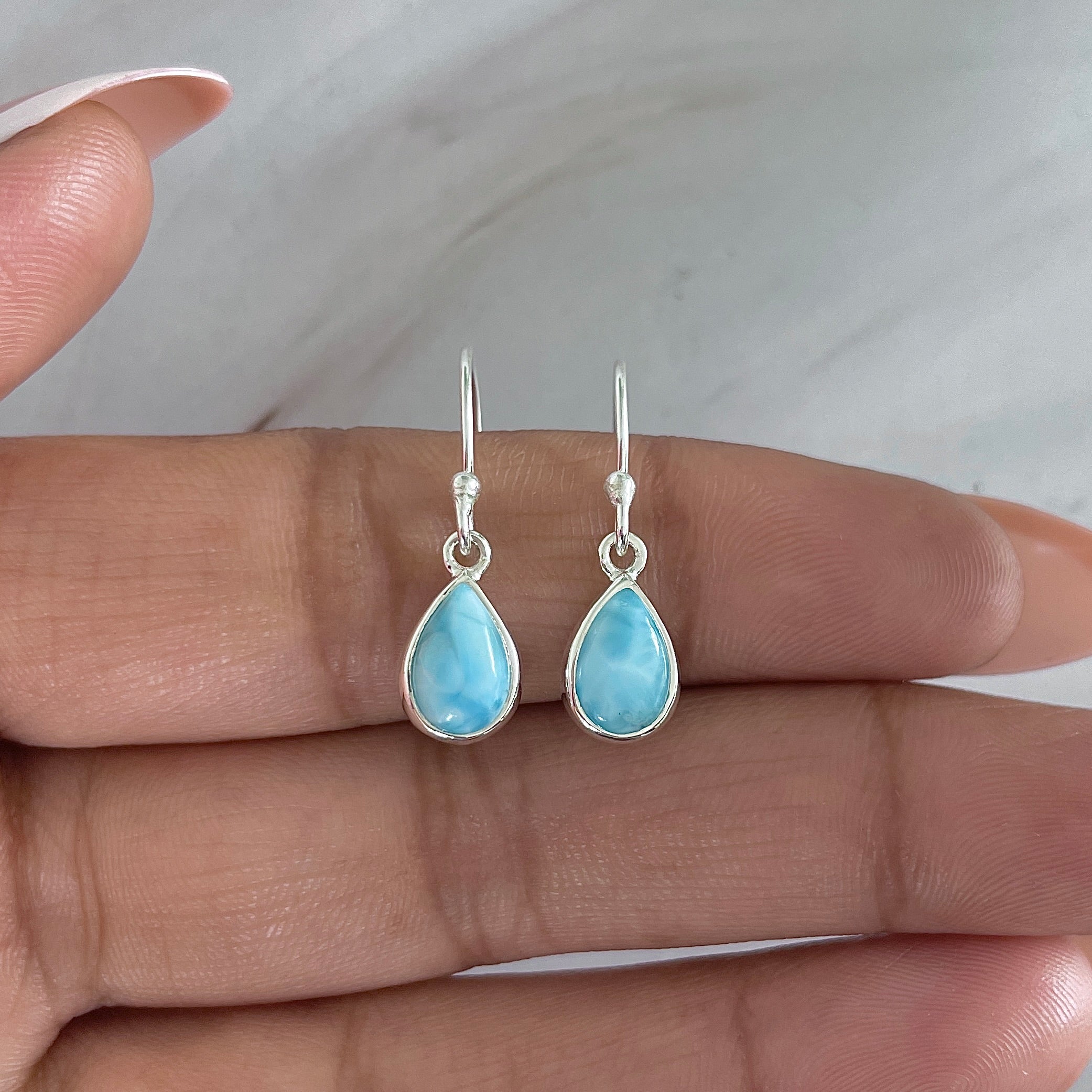 Larimar Earring-(LAR-E-2049.)