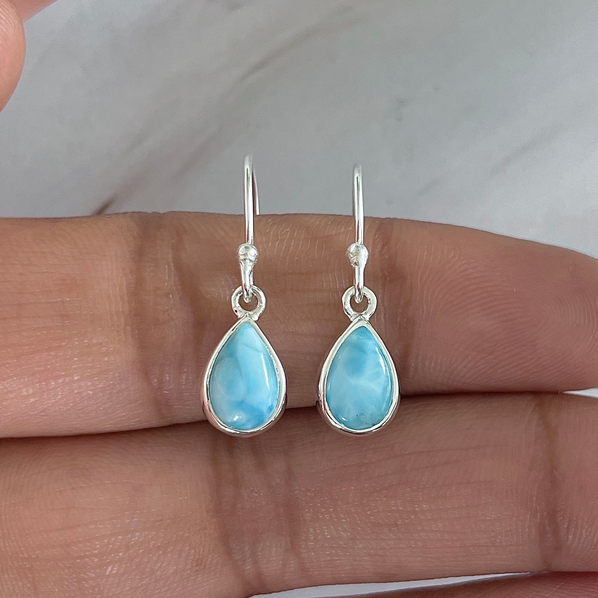 Larimar Earring-(LAR-E-2049.)
