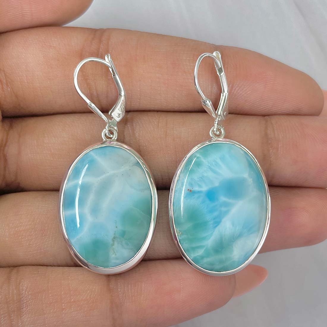 Larimar Earring-(LAR-E-205.)