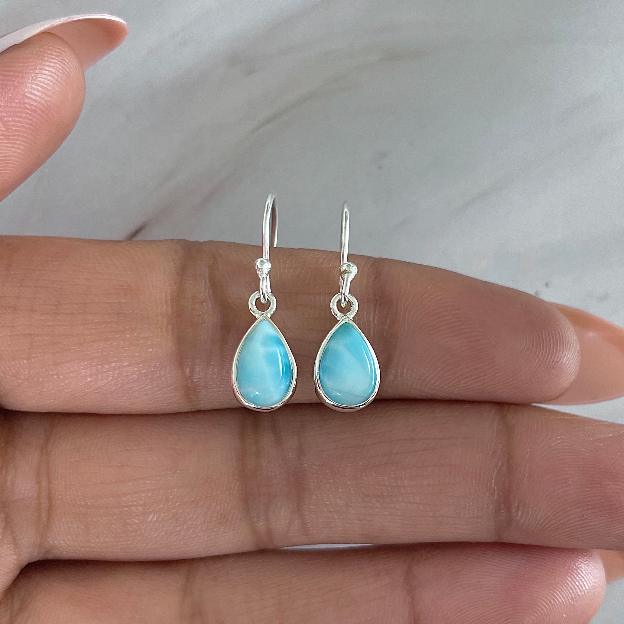 Larimar Earring-(LAR-E-2051.)
