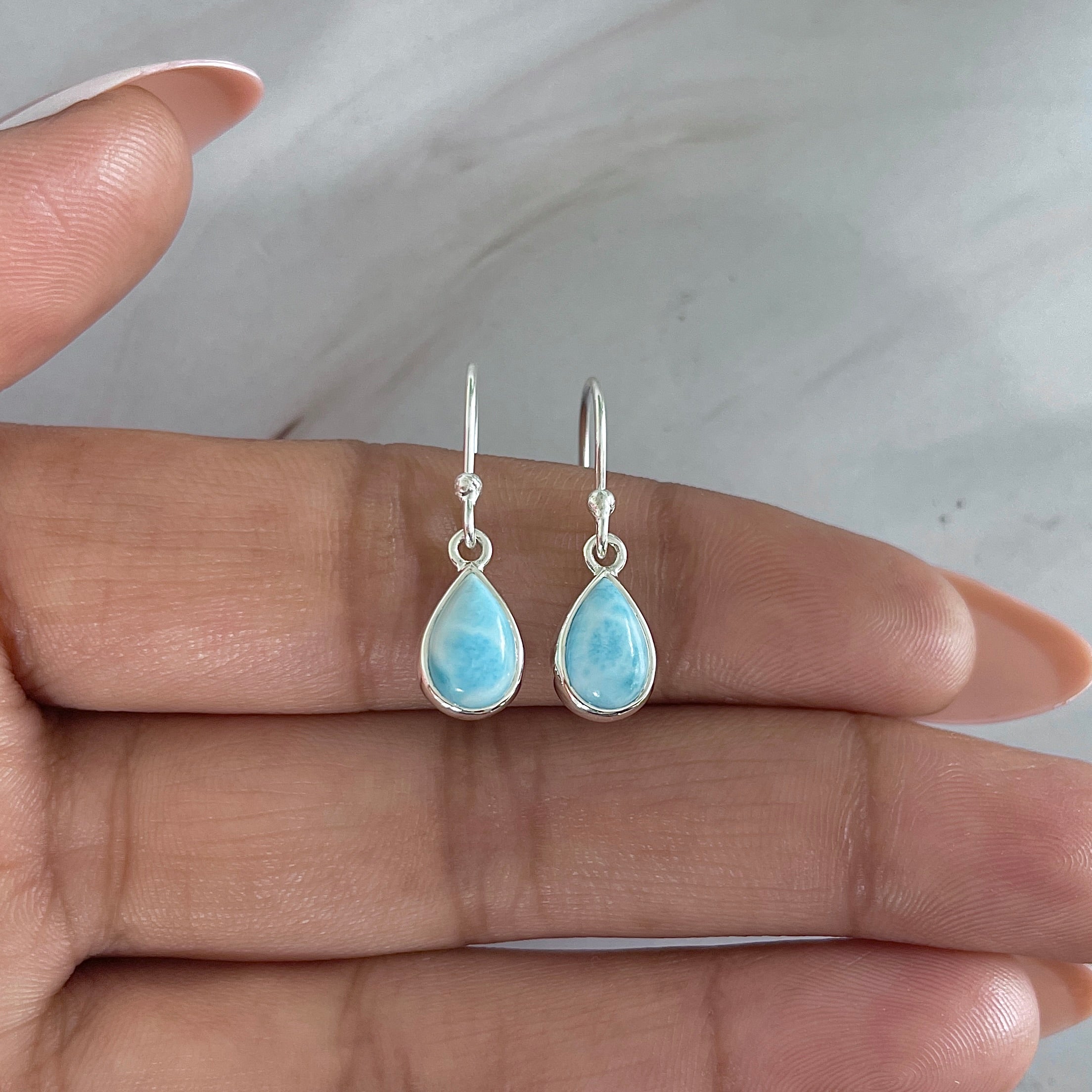 Larimar Earring-(LAR-E-2052.)