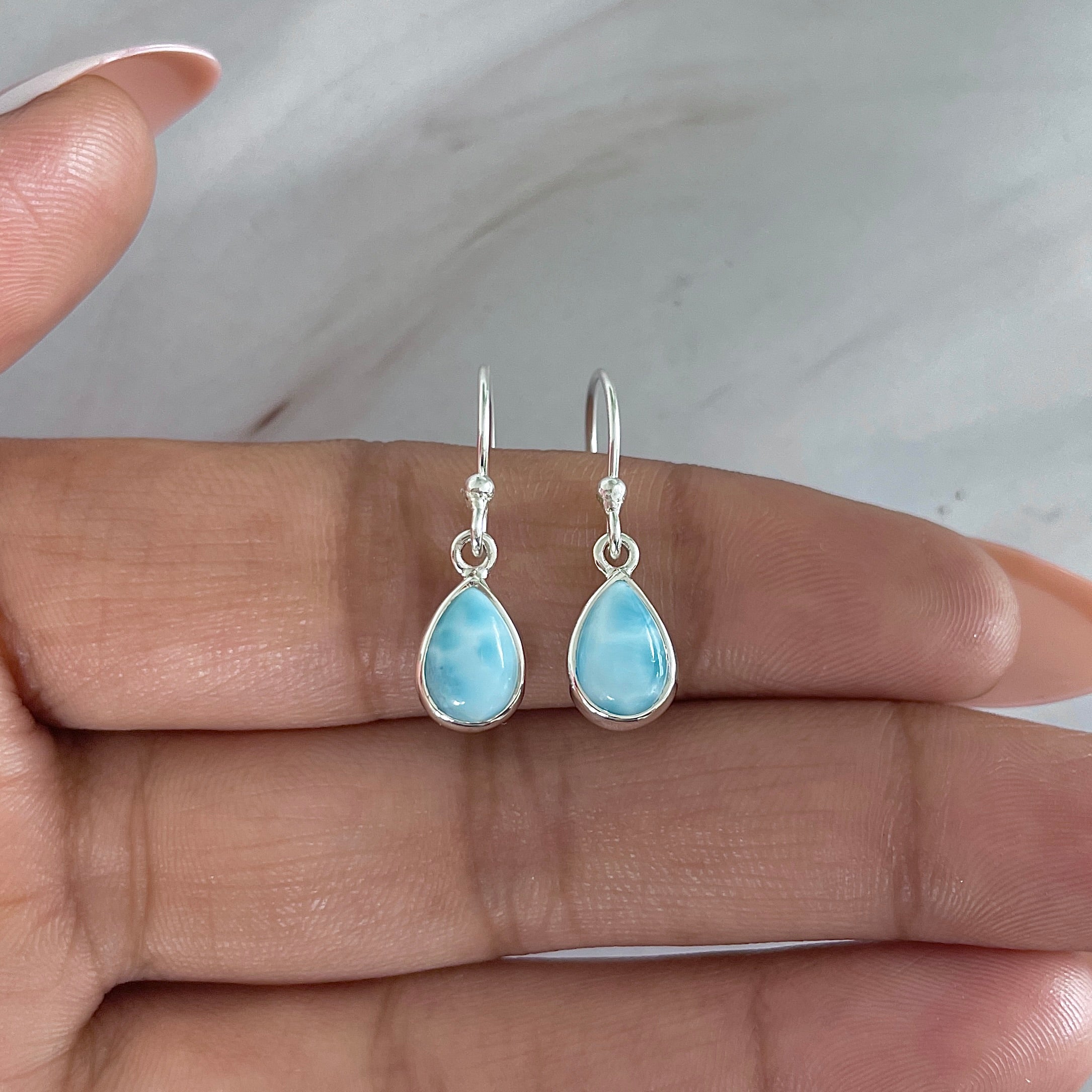 Larimar Earring-(LAR-E-2053.)