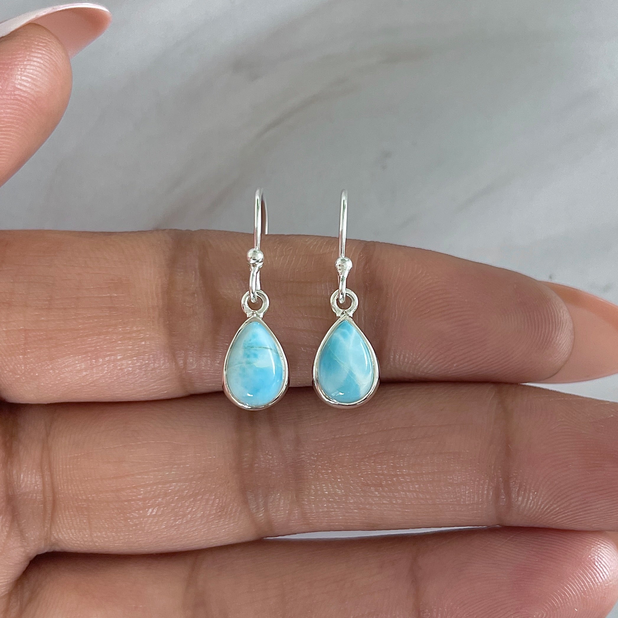 Larimar Earring-(LAR-E-2055.)