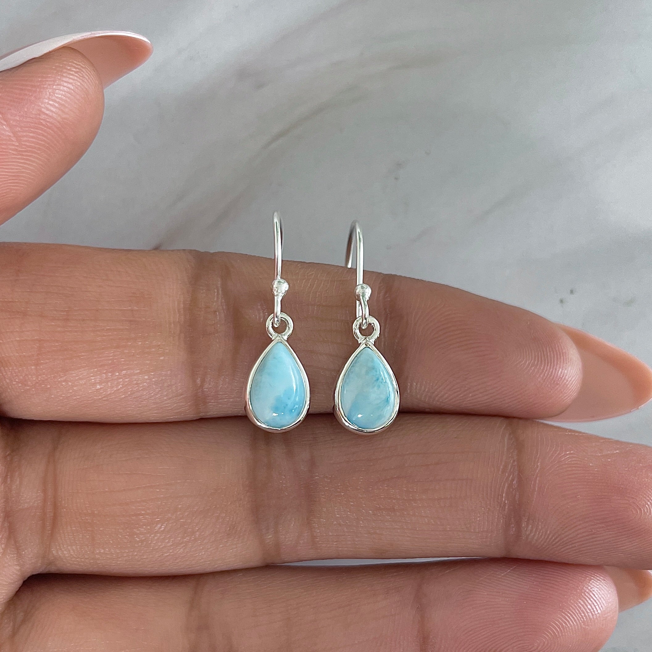 Larimar Earring-(LAR-E-2056.)