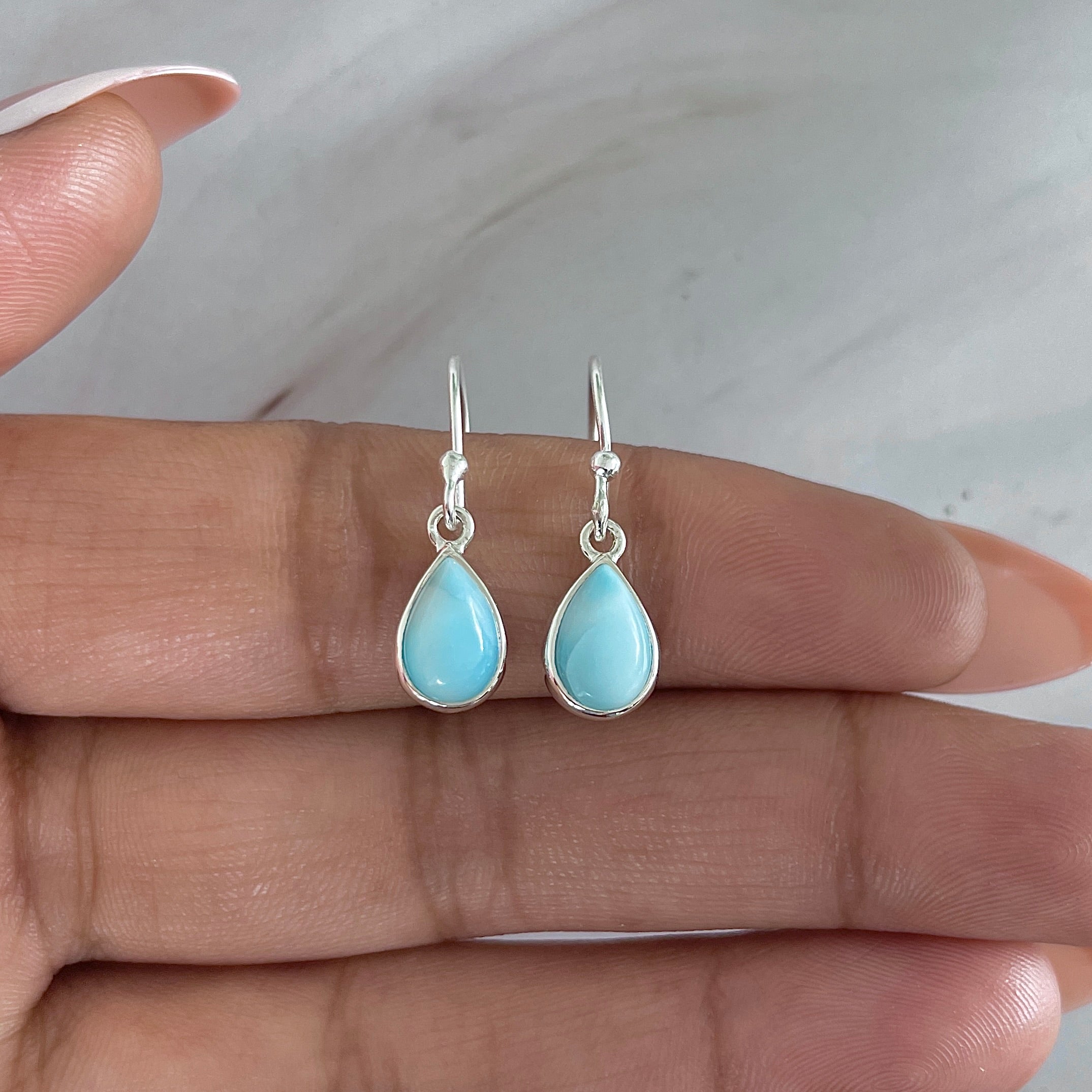 Larimar Earring-(LAR-E-2057.)