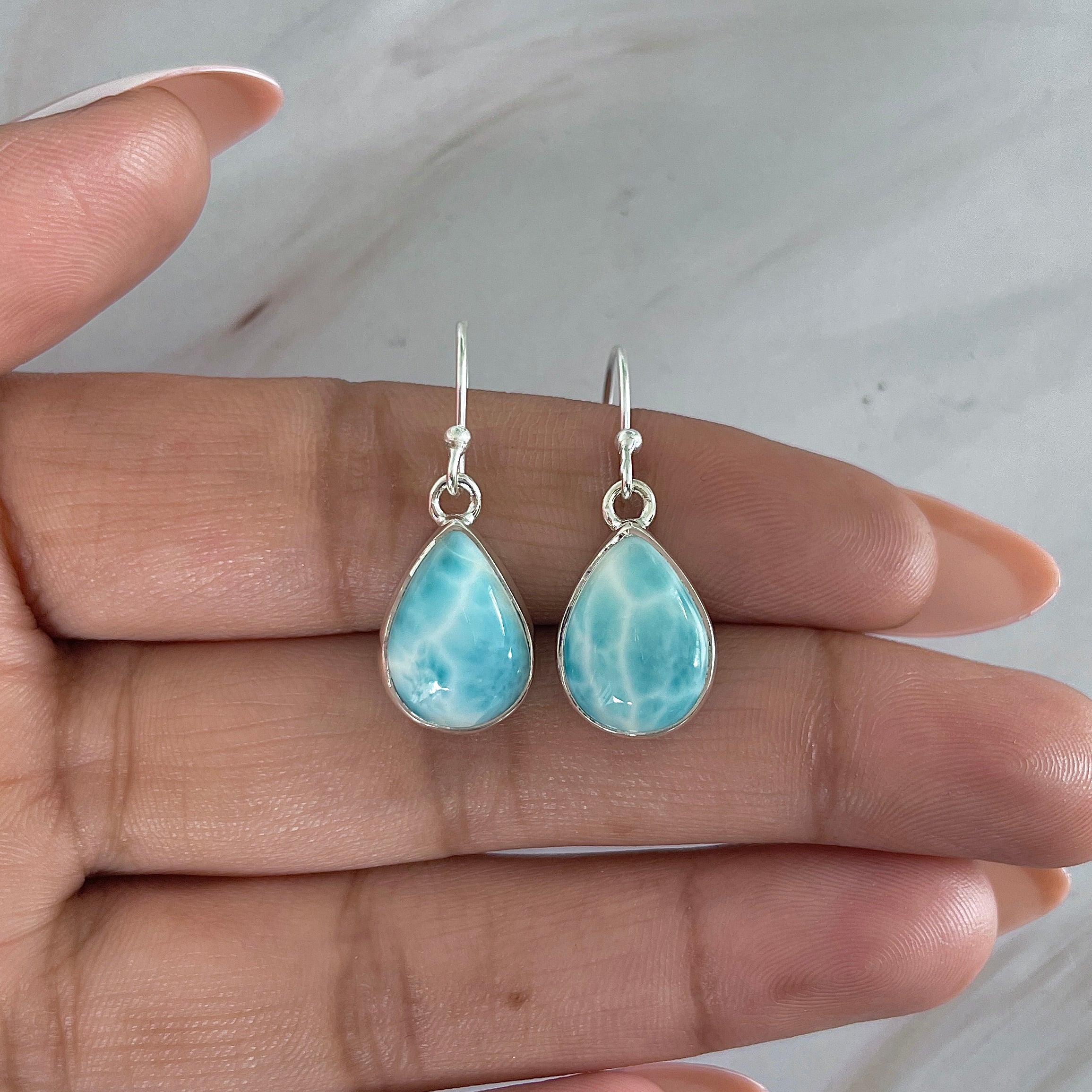 Larimar Earring-(LAR-E-2059.)