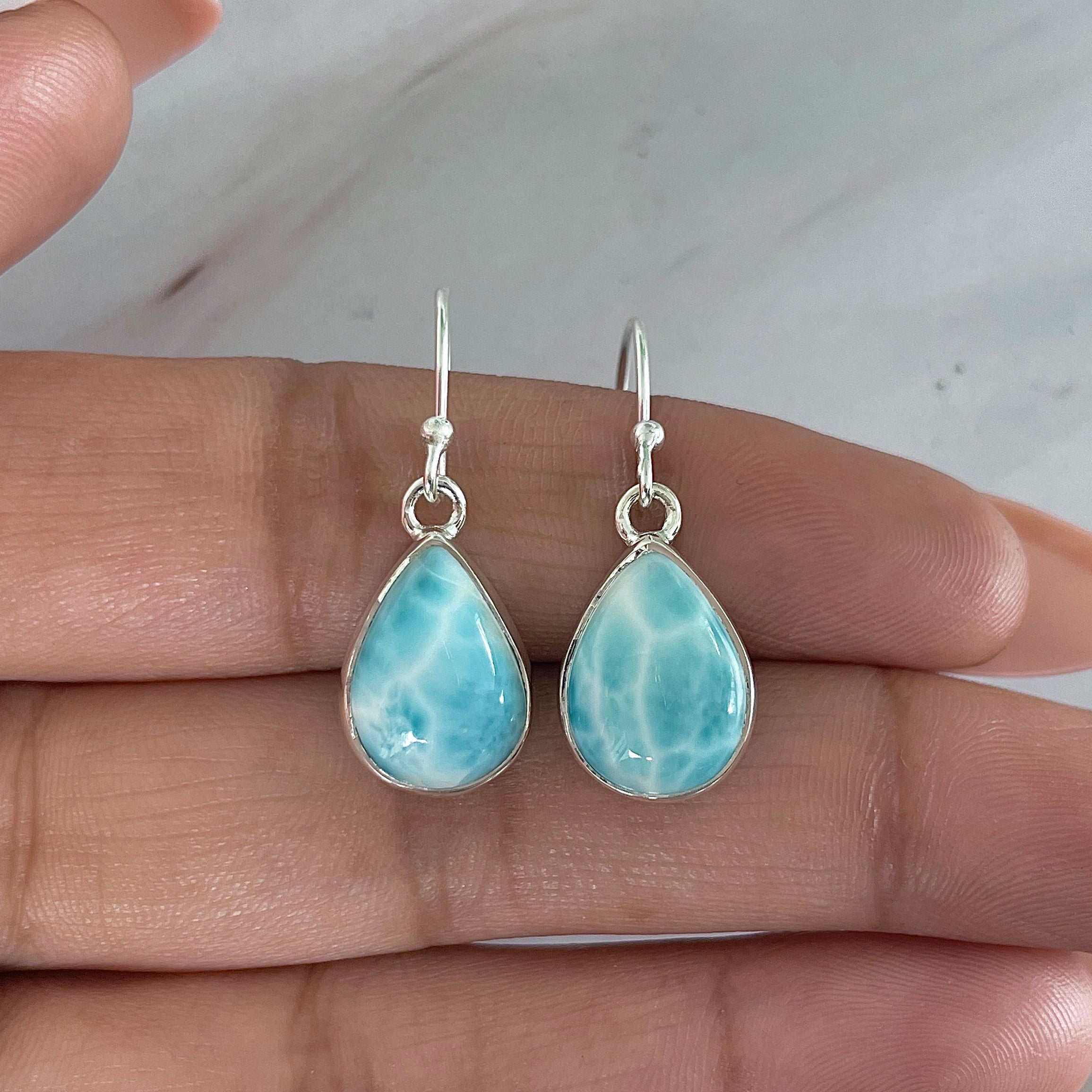 Larimar Earring-(LAR-E-2059.)