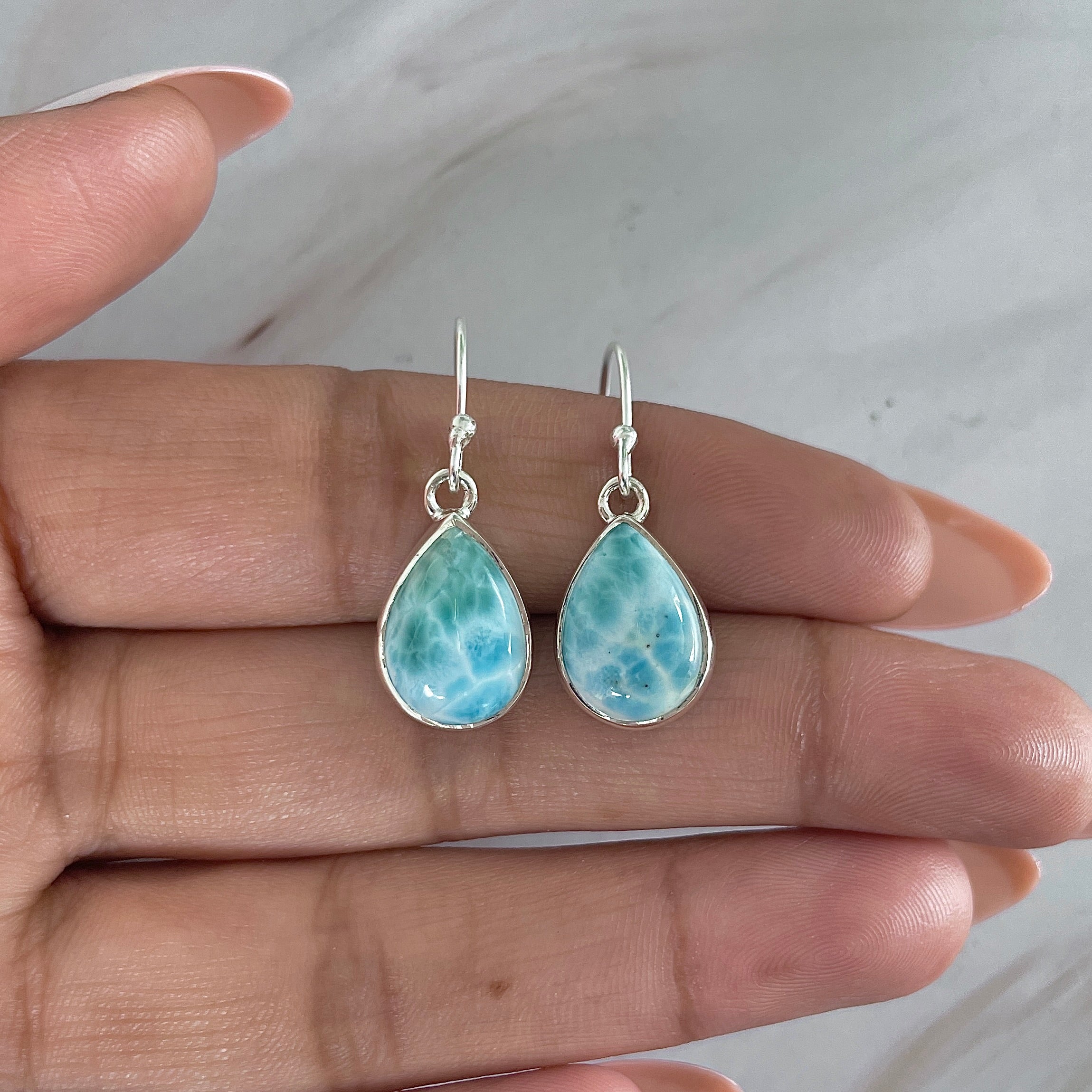 Larimar Earring-(LAR-E-2060.)