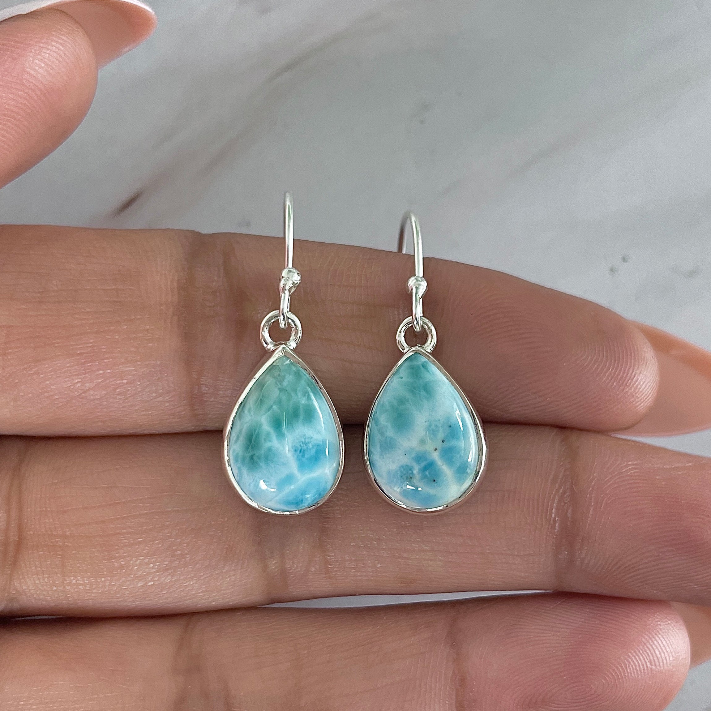 Larimar Earring-(LAR-E-2060.)