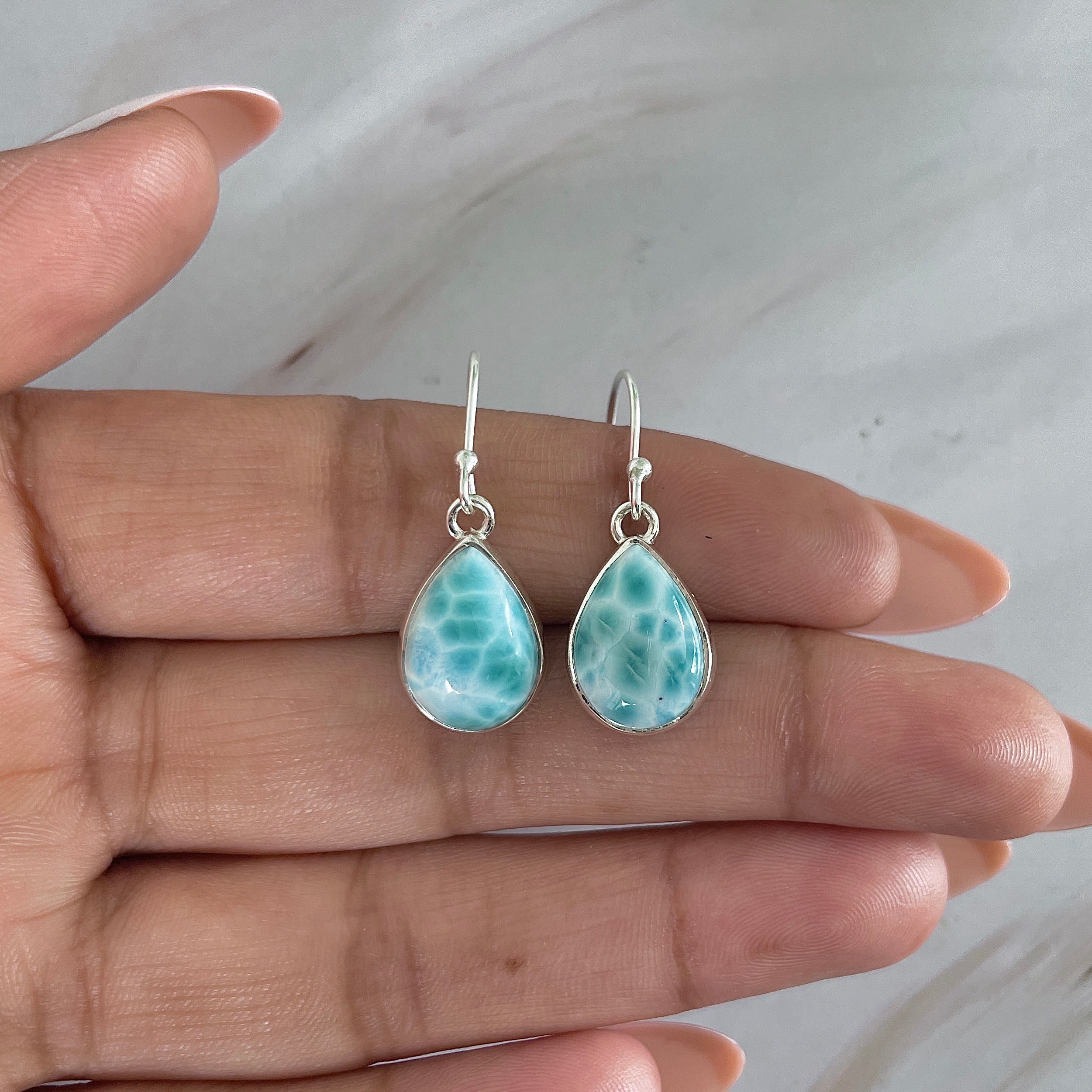 Larimar Earring-(LAR-E-2061.)