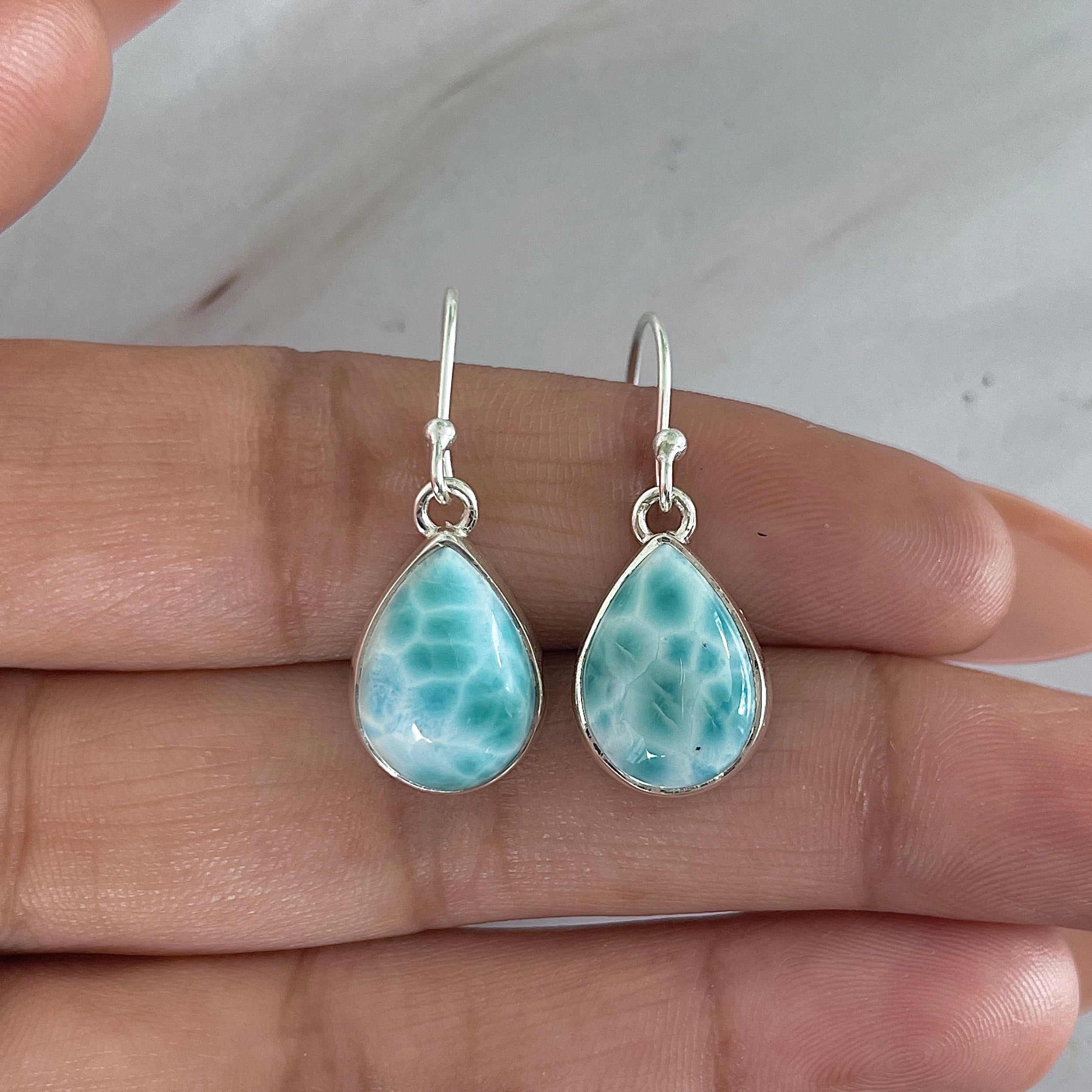 Larimar Earring-(LAR-E-2061.)