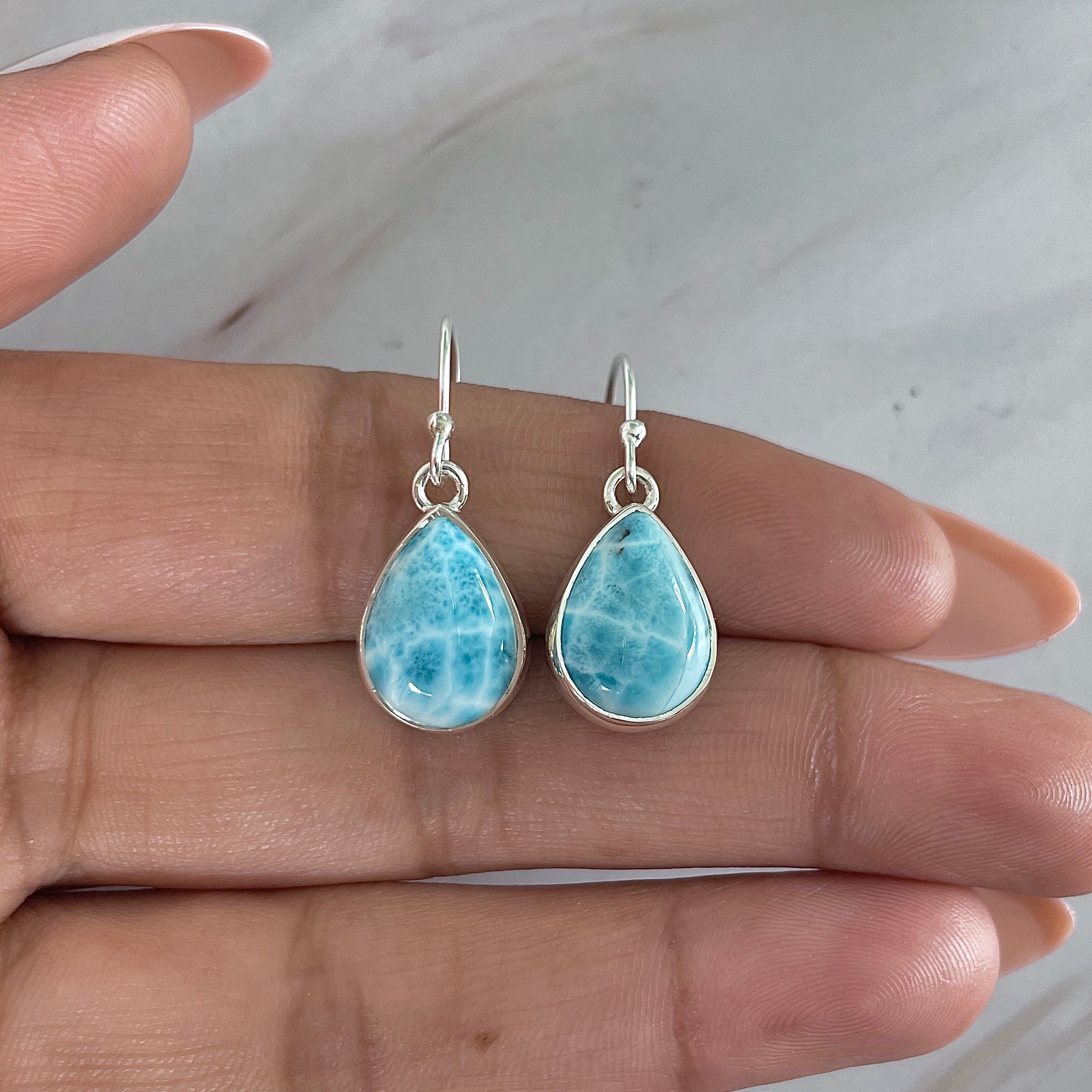 Larimar Earring-(LAR-E-2062.)