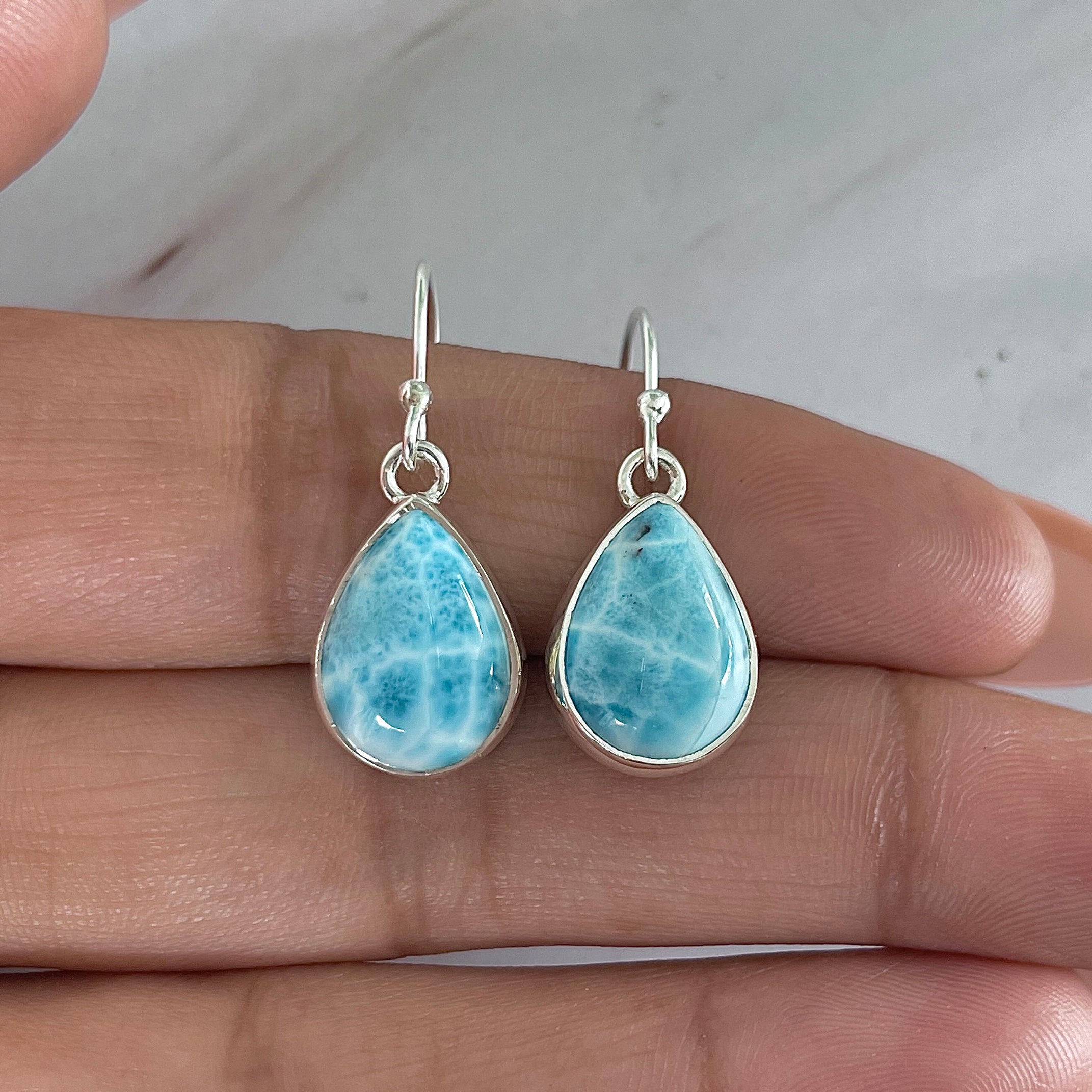 Larimar Earring-(LAR-E-2062.)