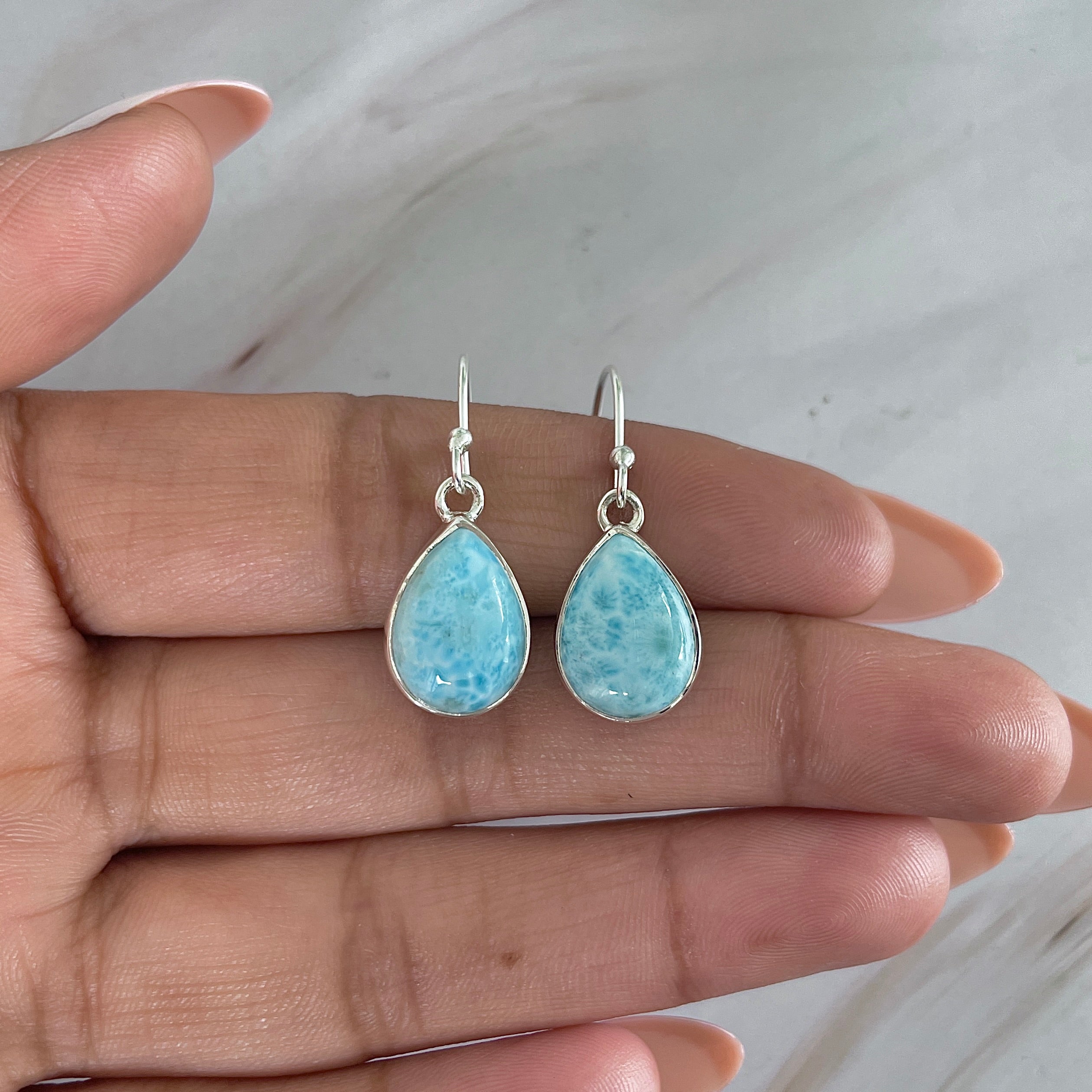 Larimar Earring-(LAR-E-2063.)