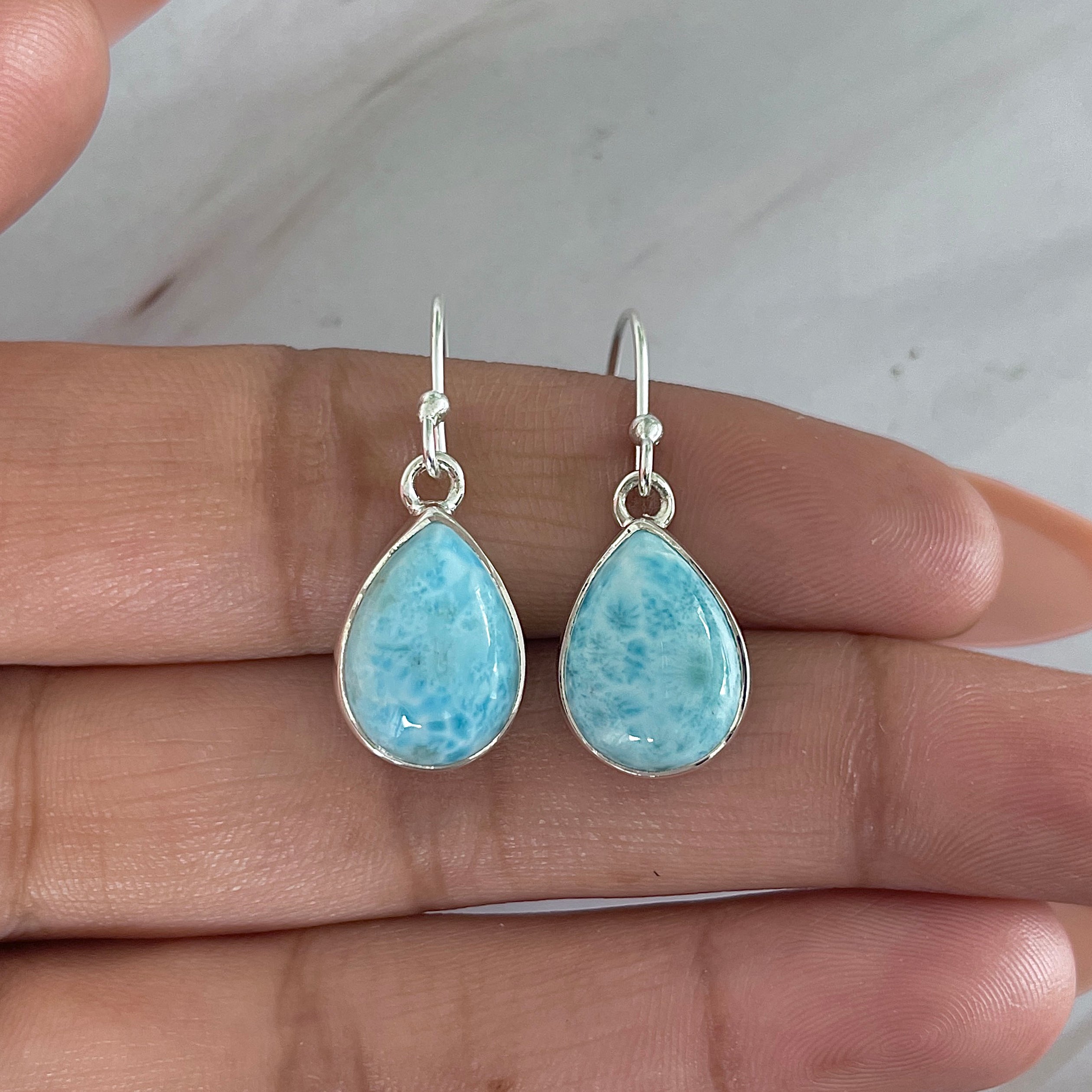 Larimar Earring-(LAR-E-2063.)