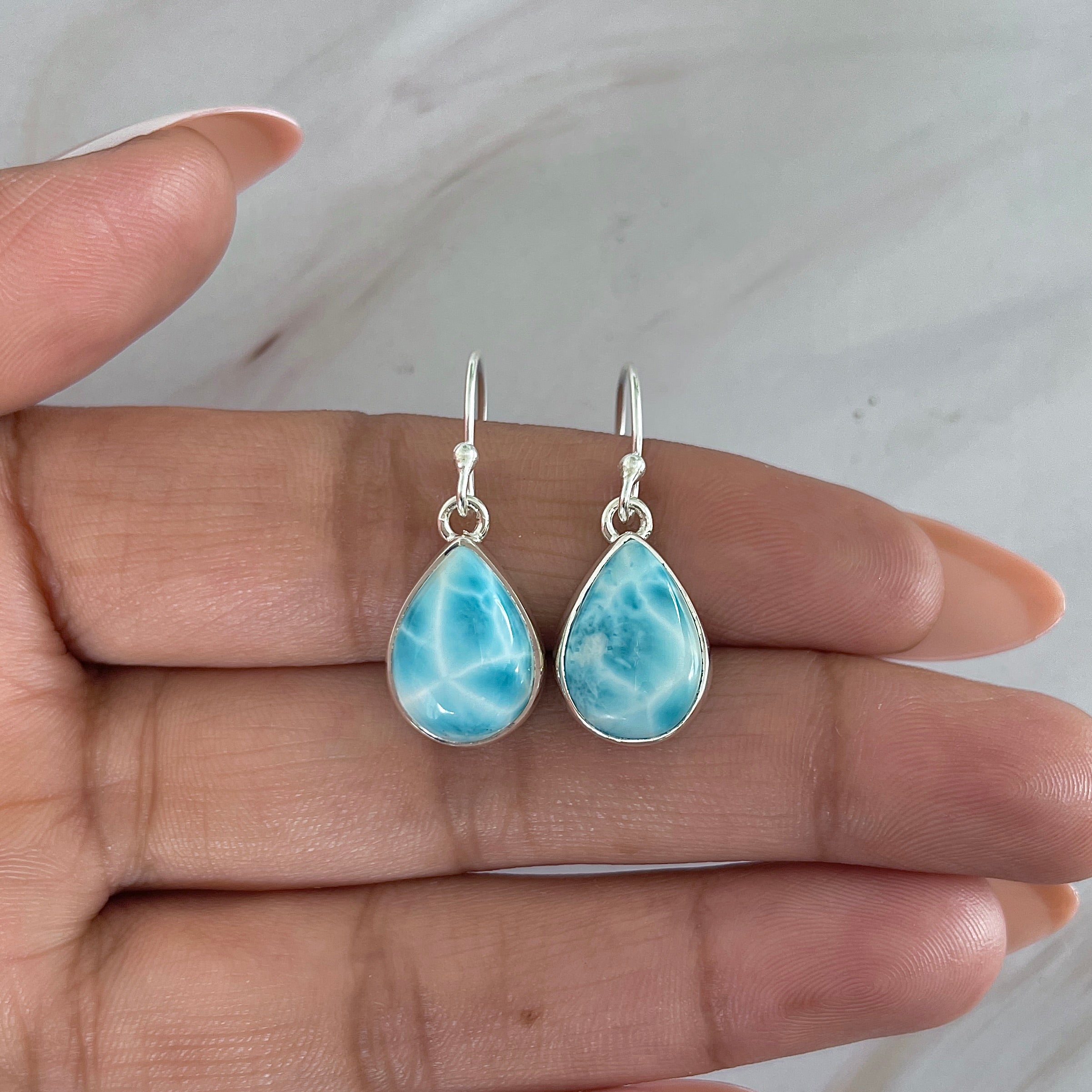 Larimar Earring-(LAR-E-2064.)