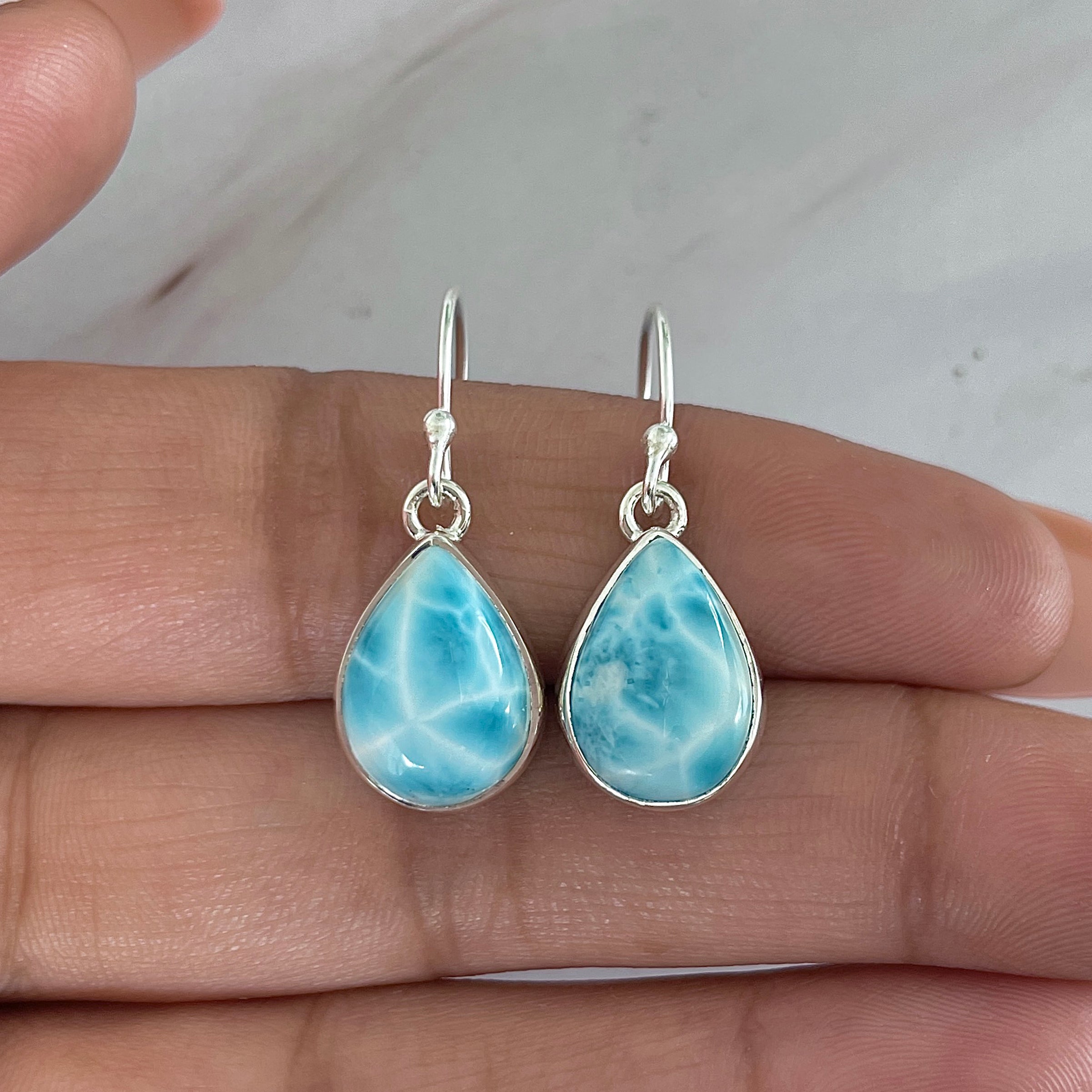 Larimar Earring-(LAR-E-2064.)