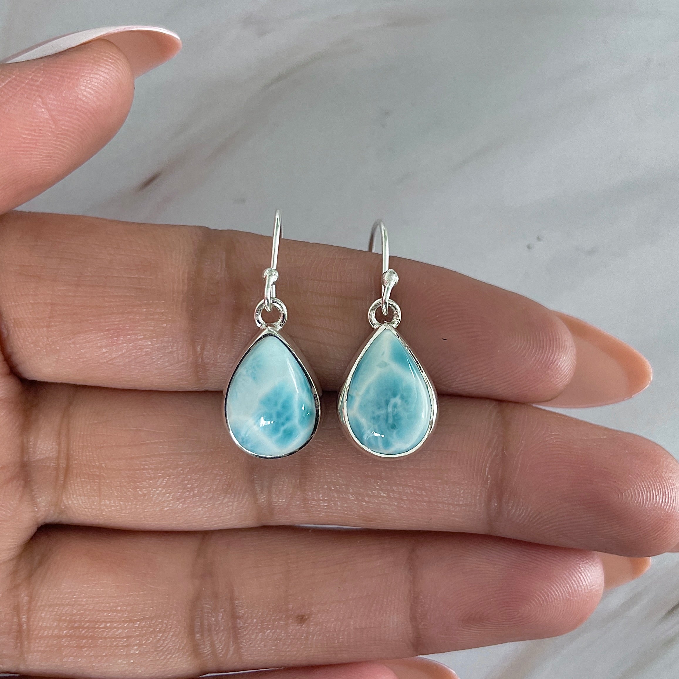Larimar Earring-(LAR-E-2066.)