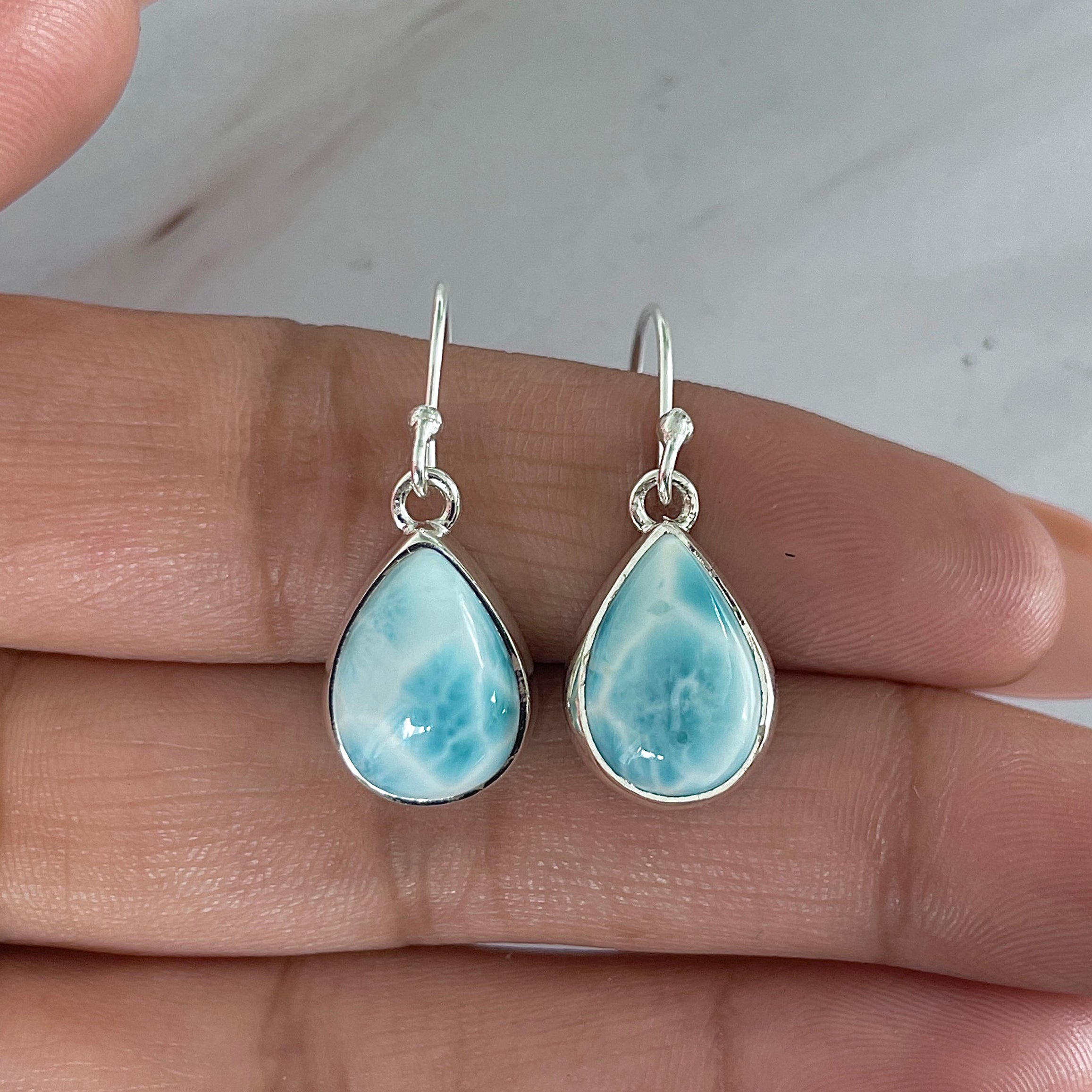 Larimar Earring-(LAR-E-2066.)