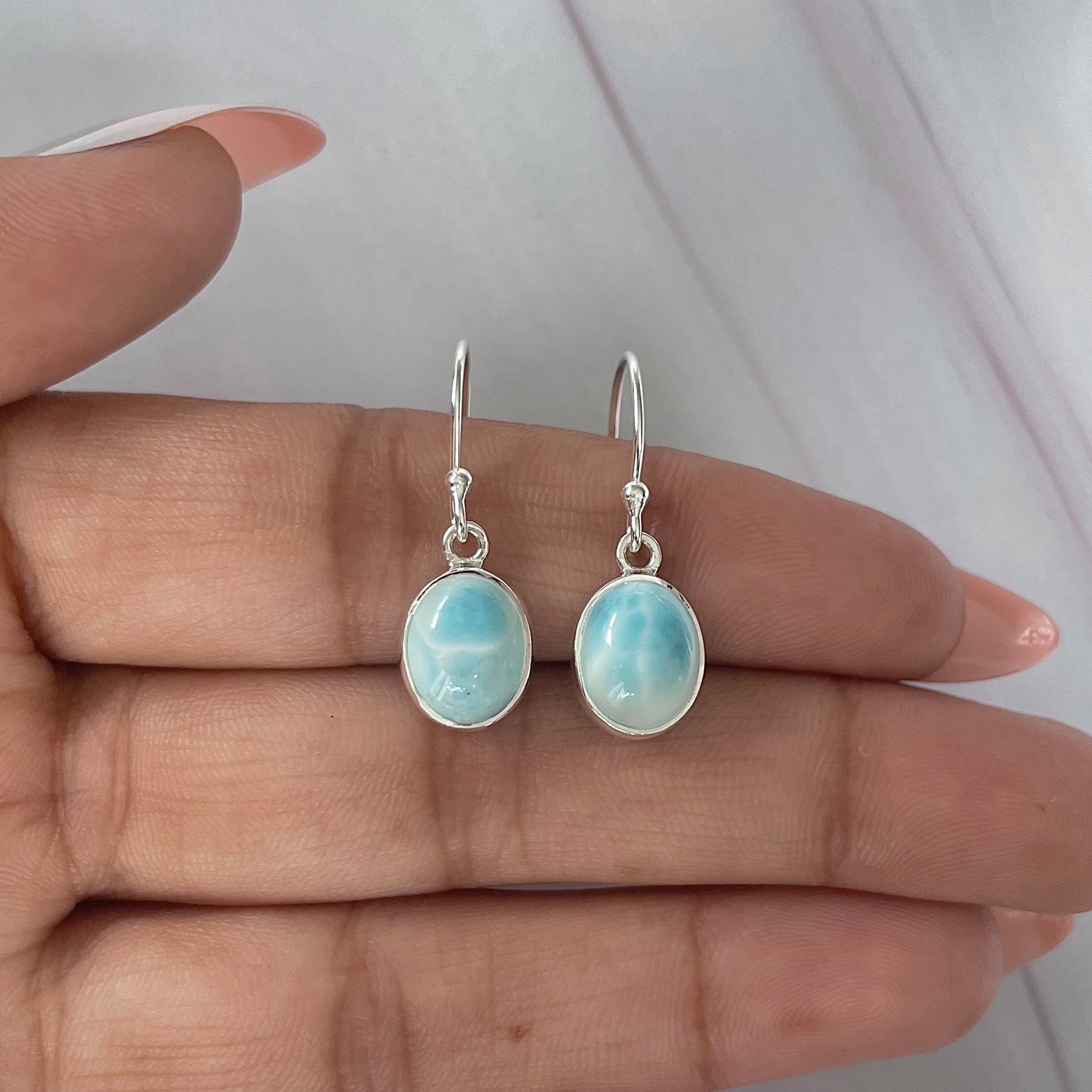 Larimar Earring-(LAR-E-2068.)