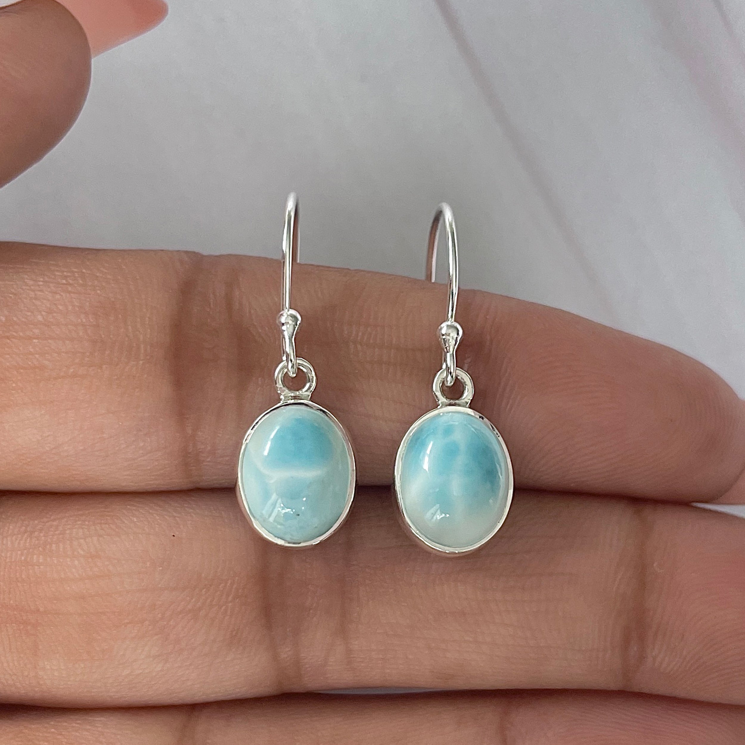 Larimar Earring-(LAR-E-2068.)