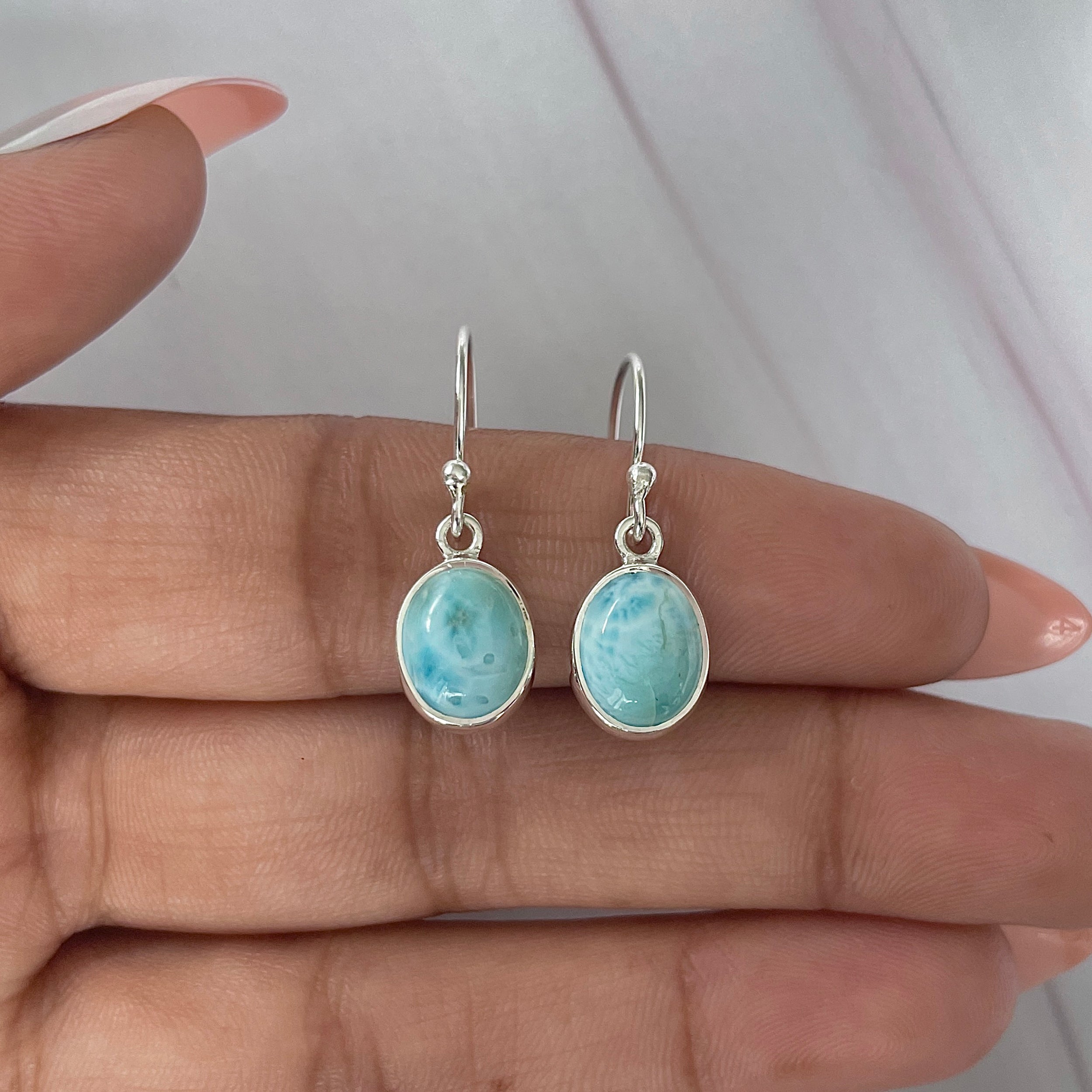 Larimar Earring-(LAR-E-2069.)