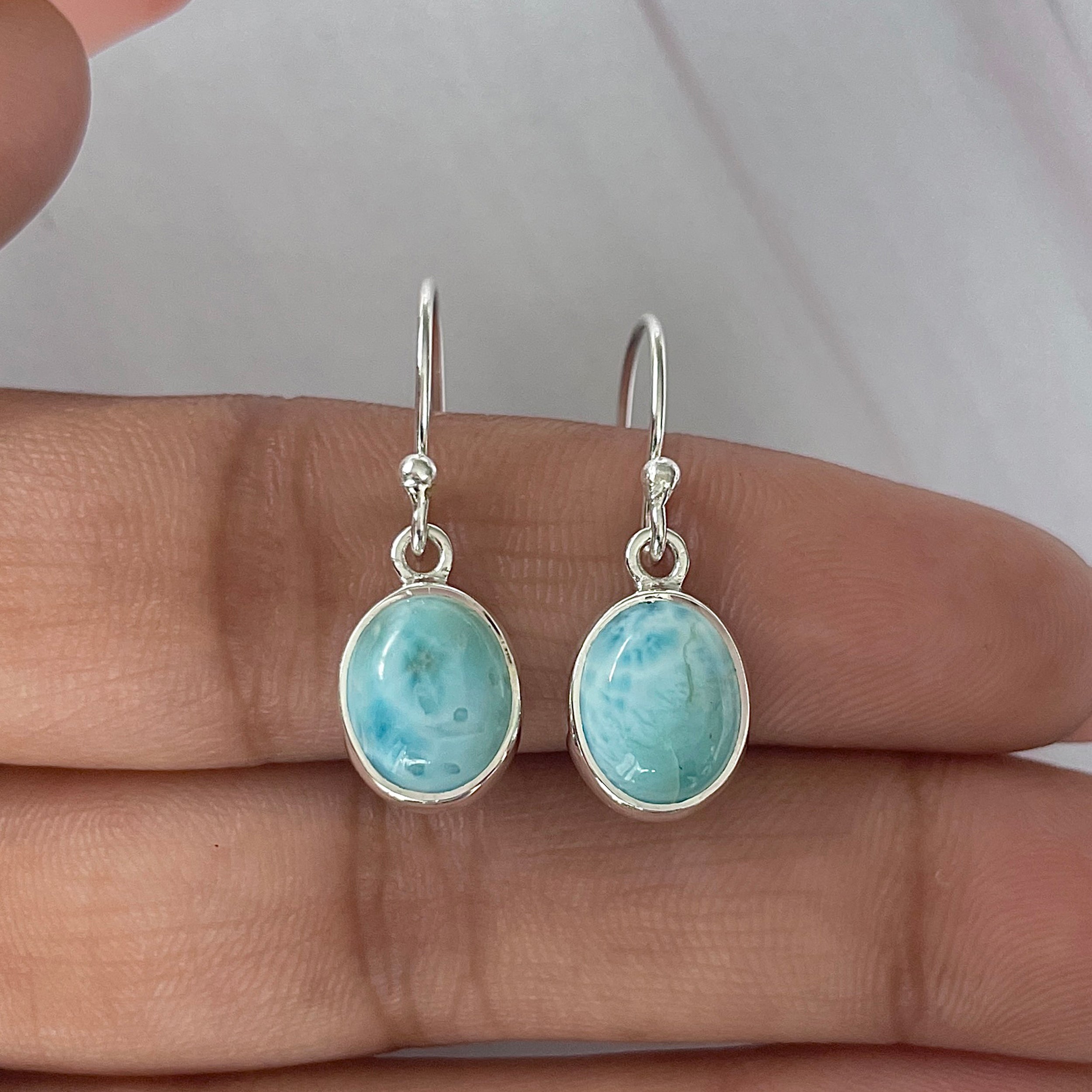 Larimar Earring-(LAR-E-2069.)