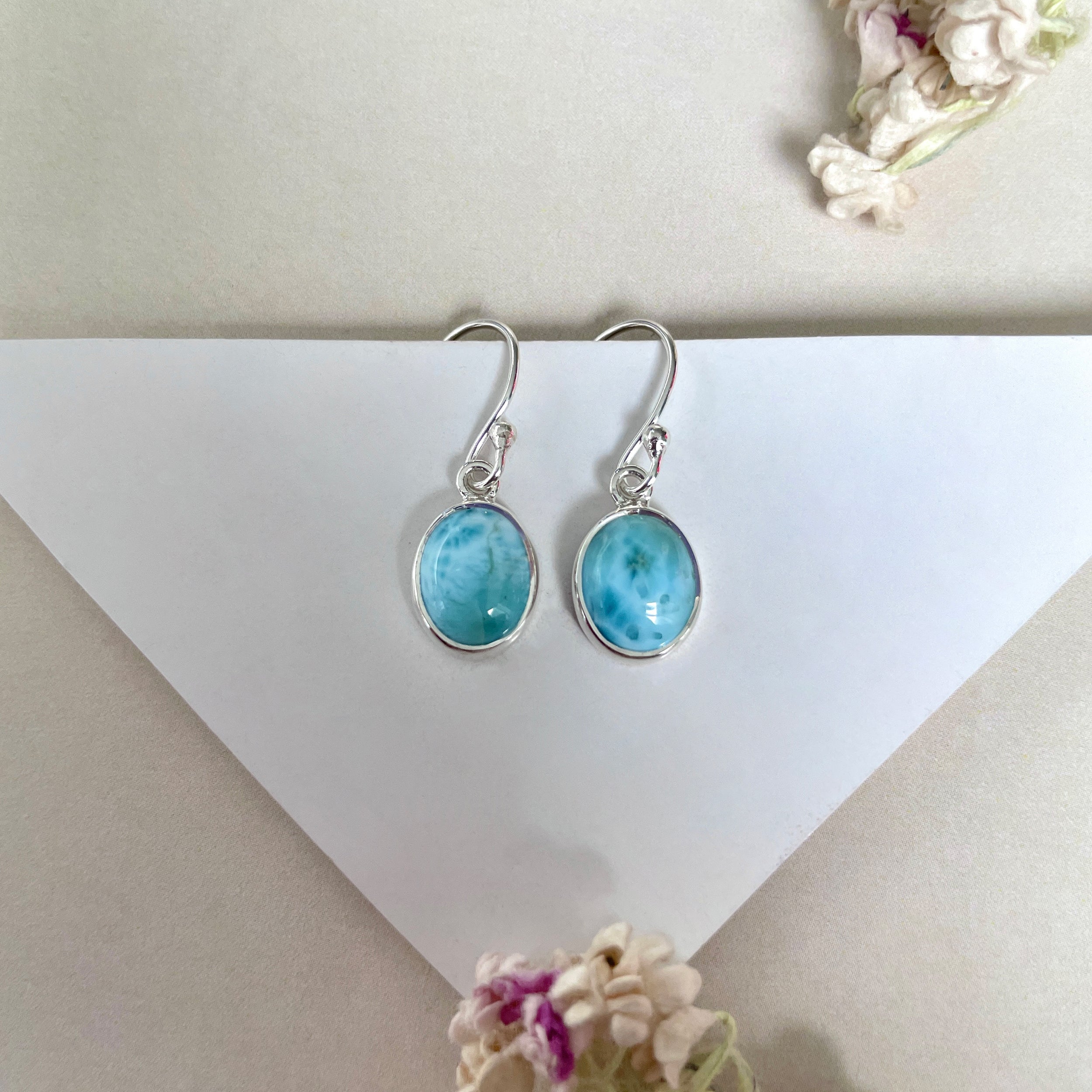 Larimar Earring-(LAR-E-2069.)