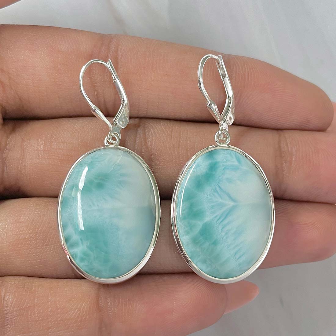 Larimar Earring-(LAR-E-207.)