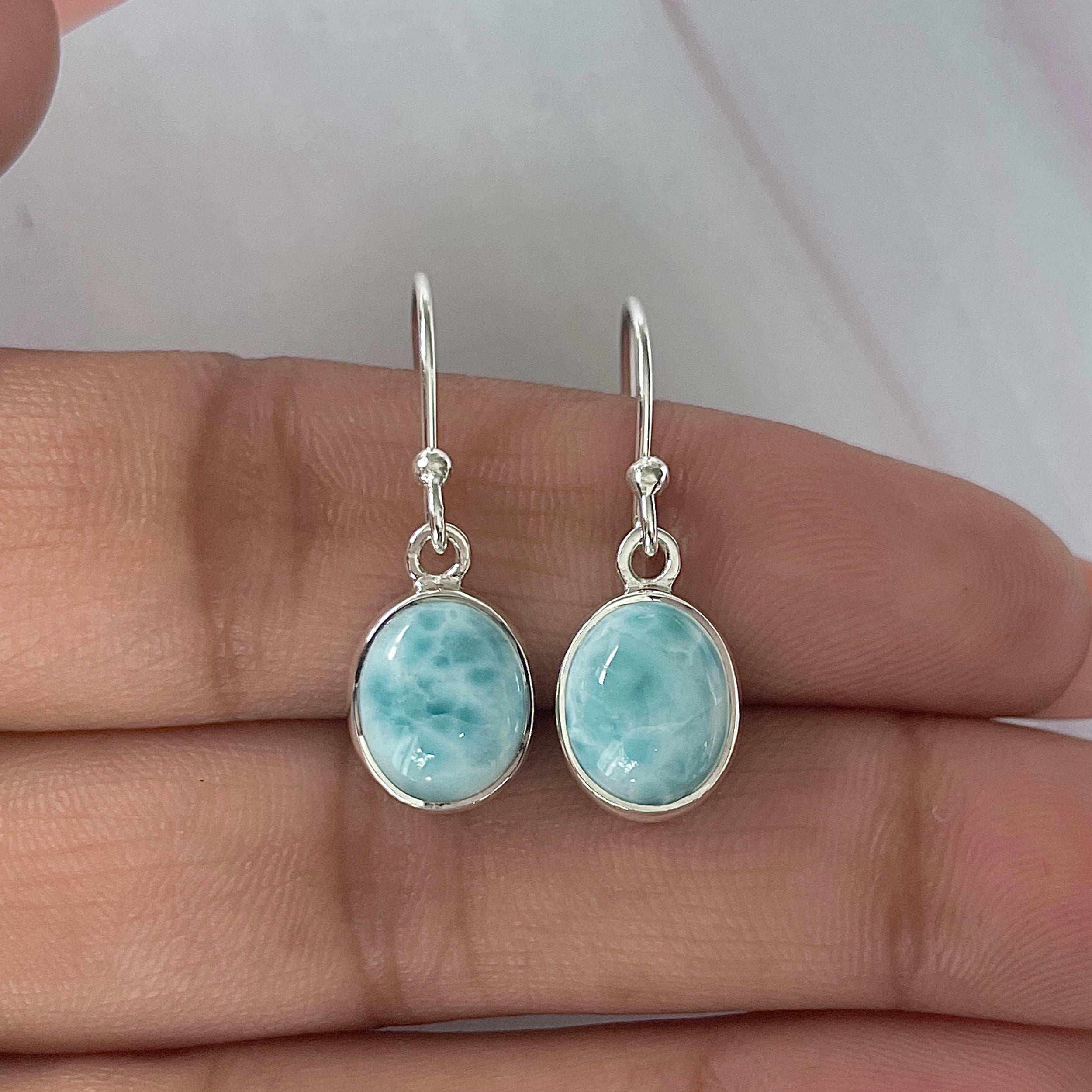 Larimar Earring-(LAR-E-2070.)