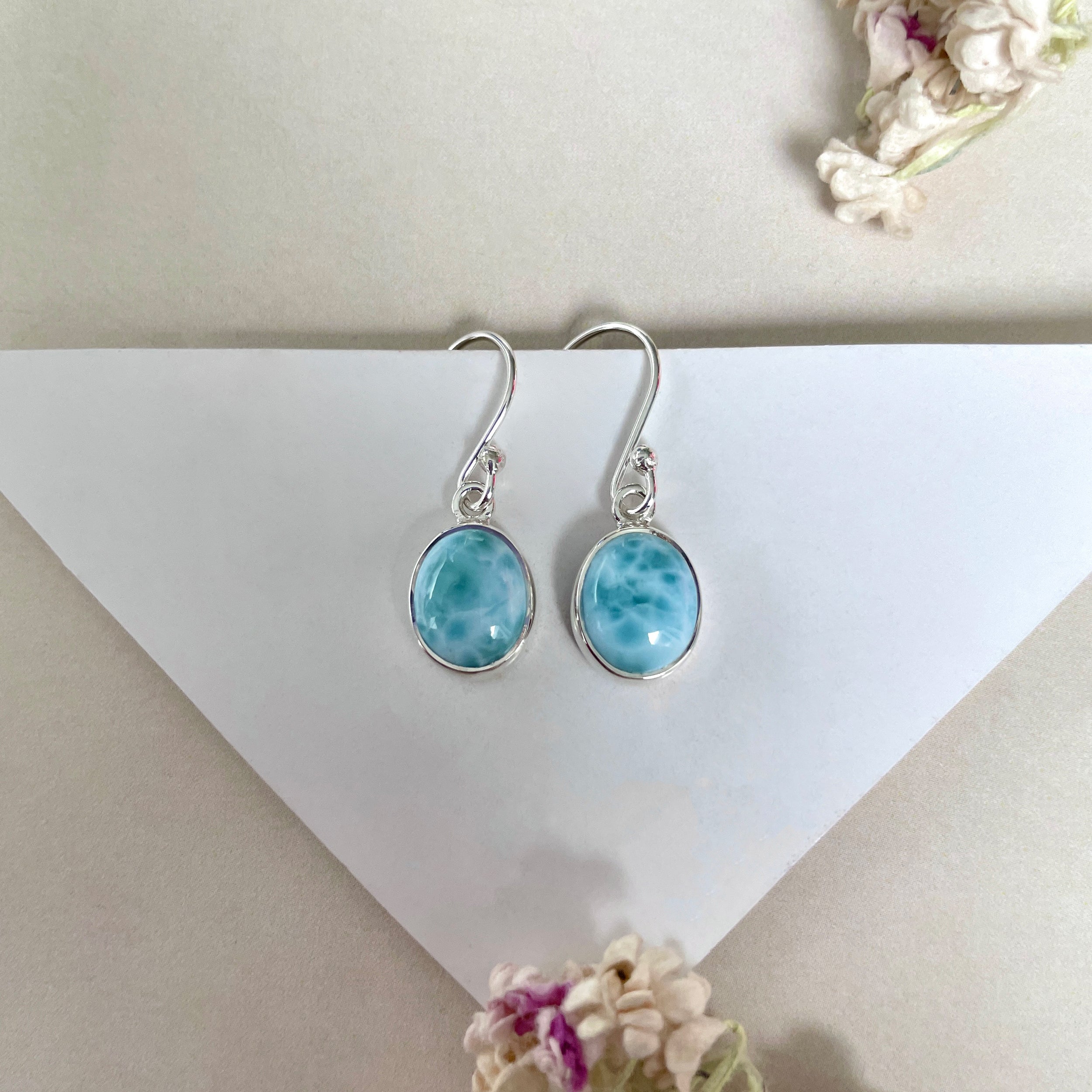 Larimar Earring-(LAR-E-2070.)