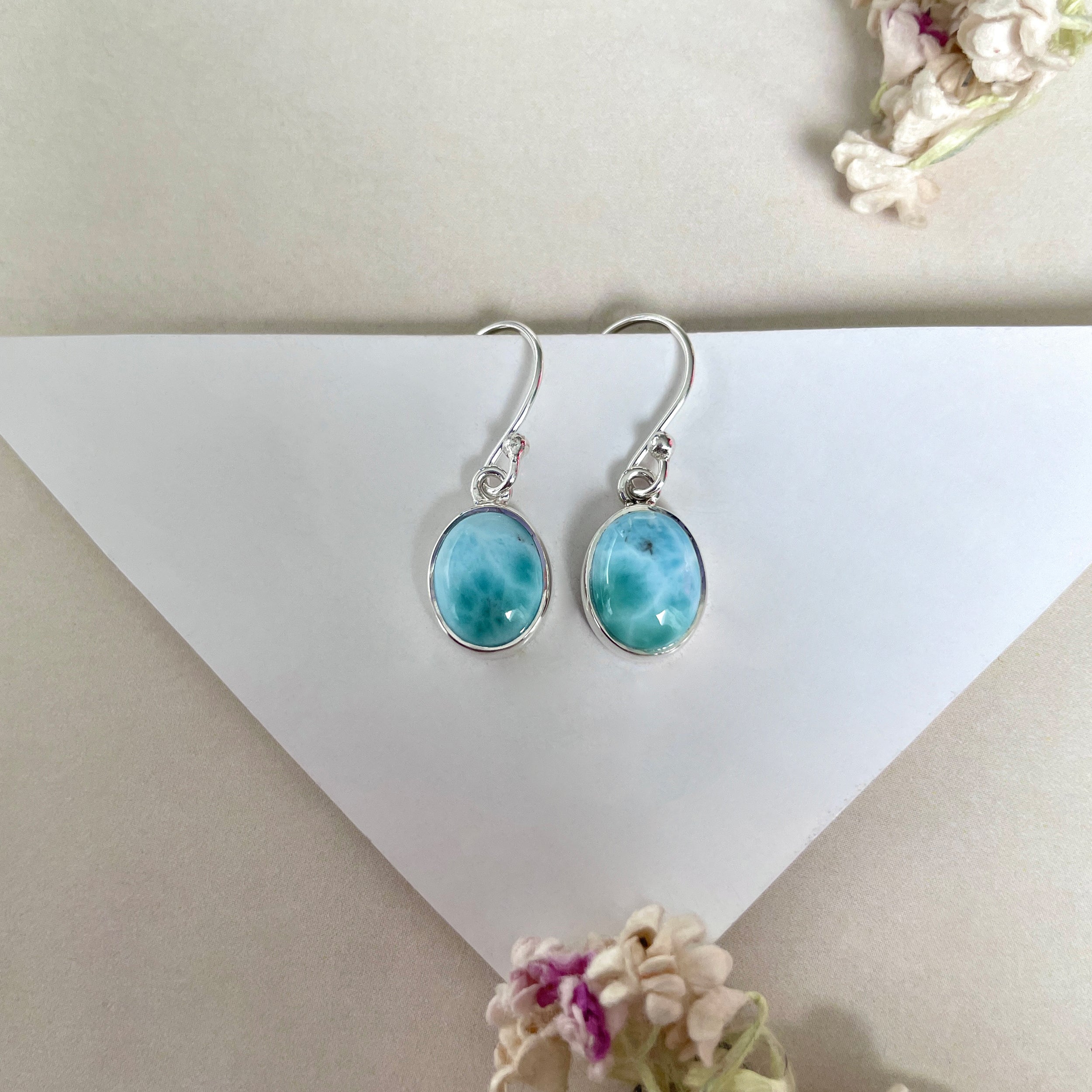 Larimar Earring-(LAR-E-2071.)