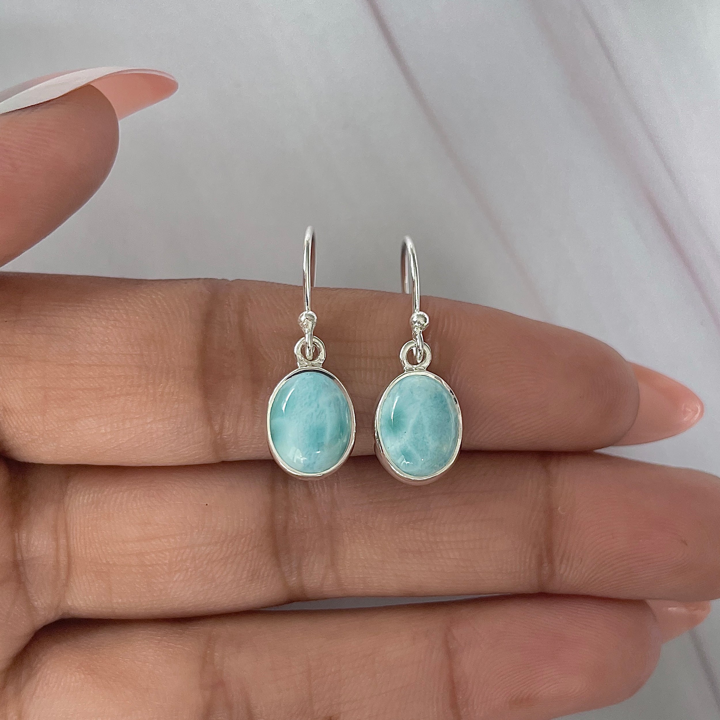 Larimar Earring-(LAR-E-2072.)