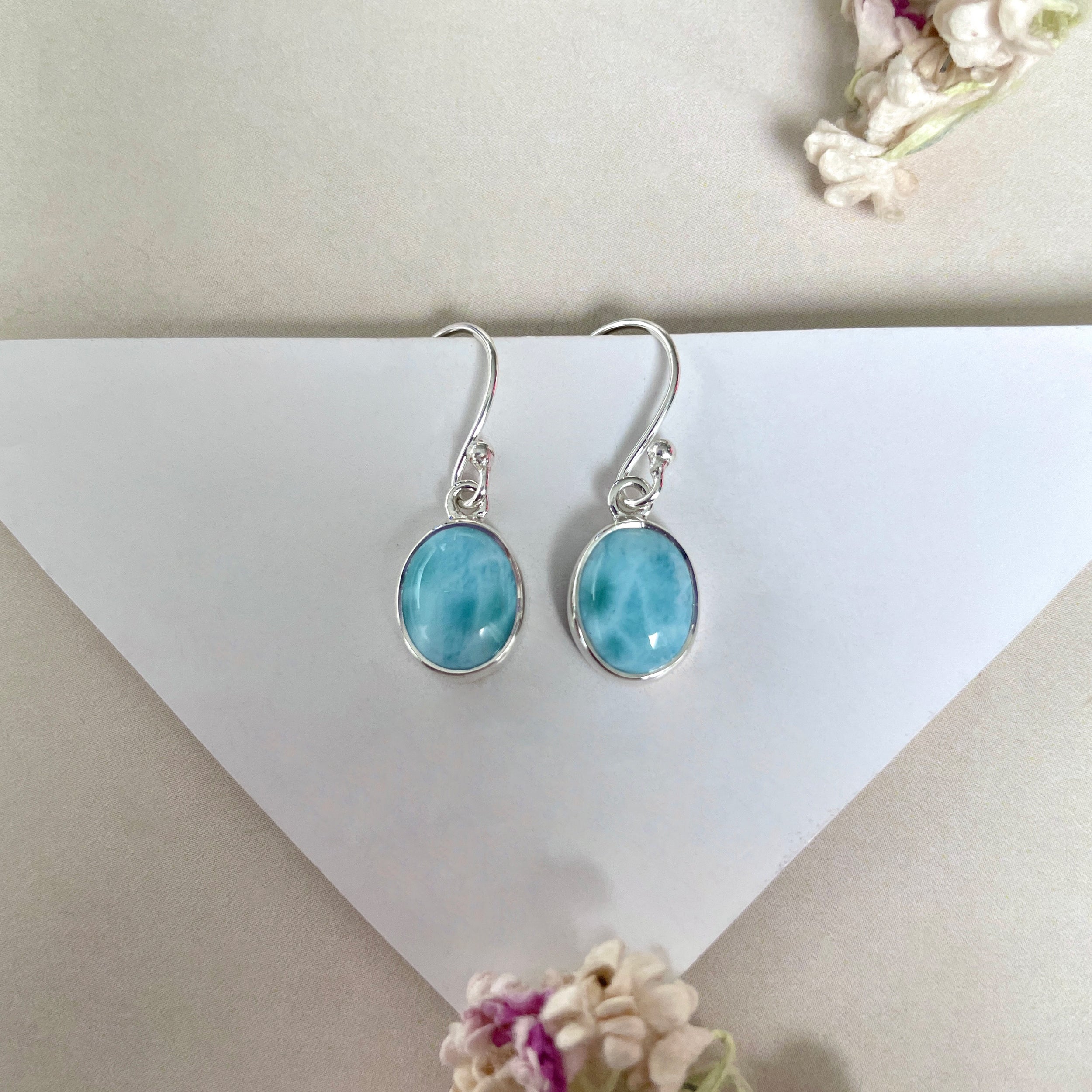 Larimar Earring-(LAR-E-2072.)