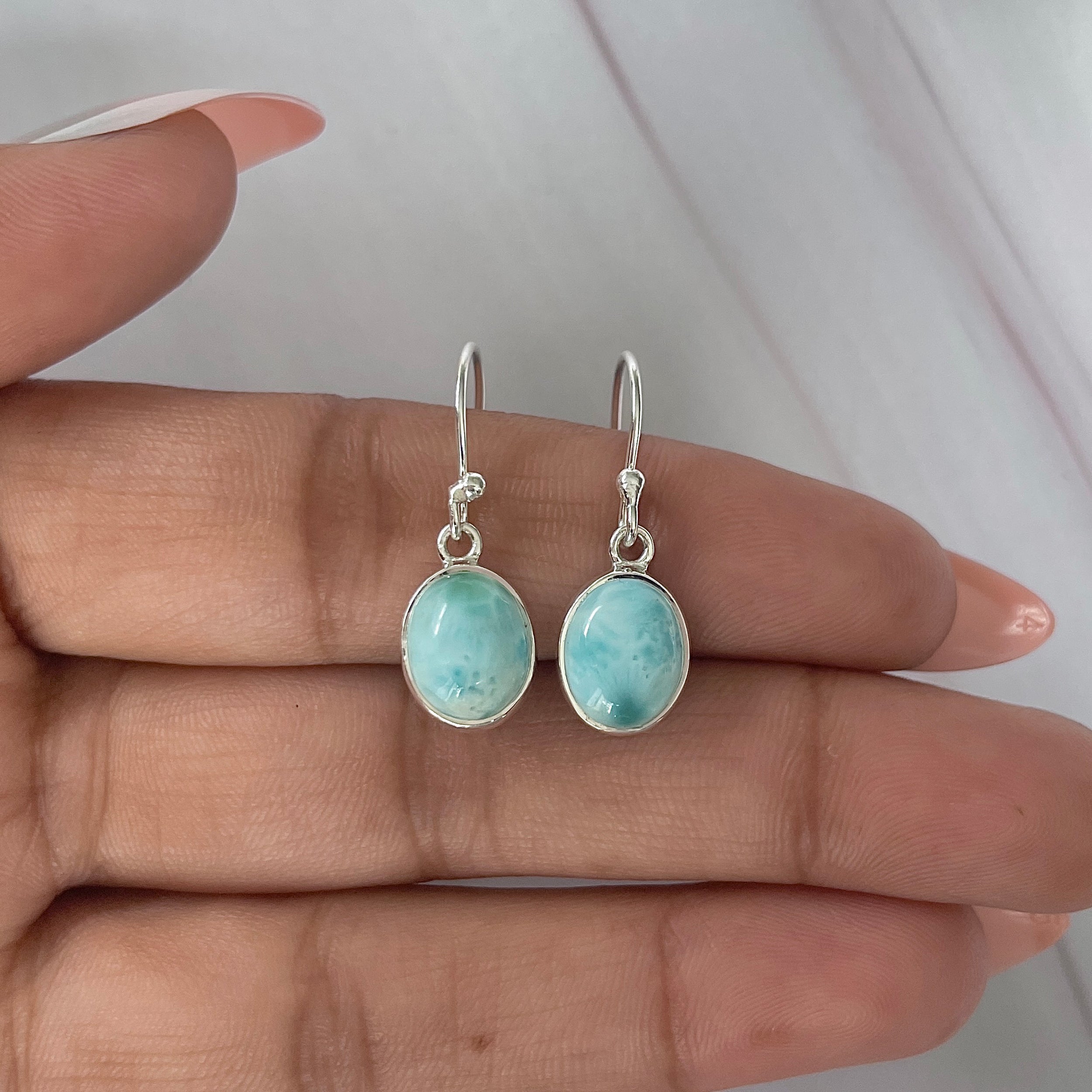 Larimar Earring-(LAR-E-2073.)