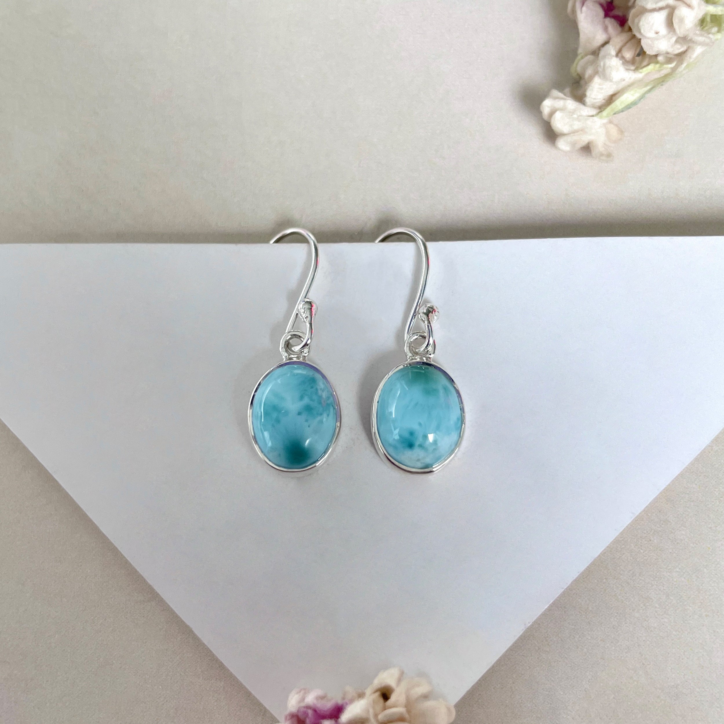 Larimar Earring-(LAR-E-2073.)